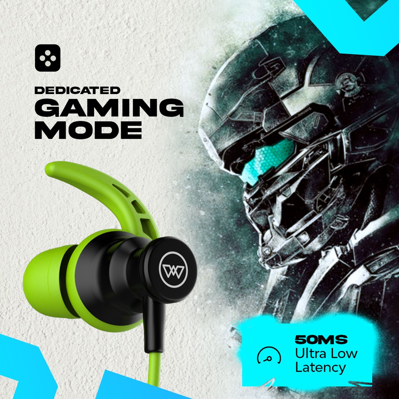 WINGS Phantom 110 Neckband with Environmental Noise Cancellation (IPX5 Water Resistant, 20 Hours of Playtime, Green) WINGS Phantom 110 Neckband with Environmental Noise Cancellation (IPX5 Water Resistant, 20 Hours of Playtime, Green)_4
