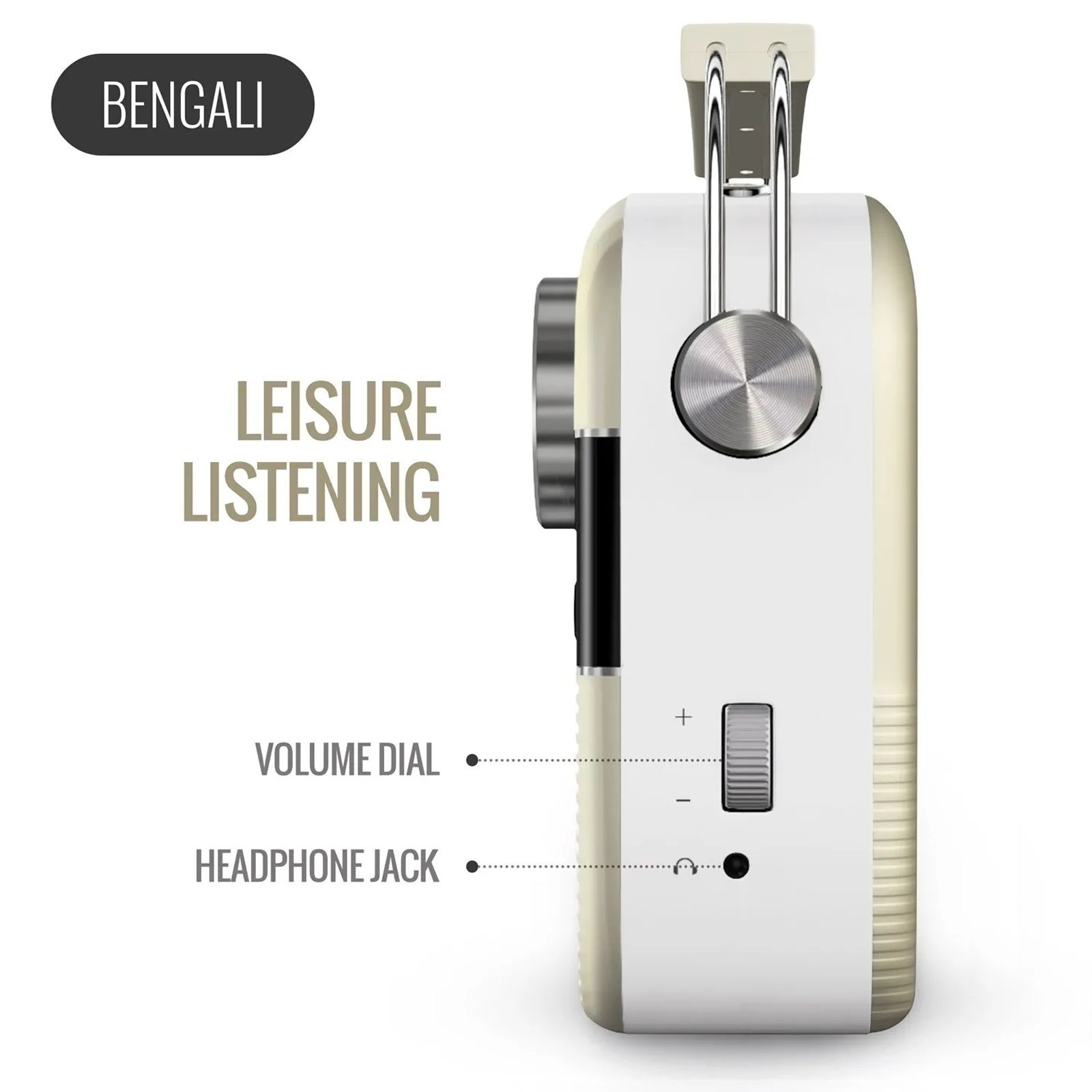 SAREGAMA Carvaan 6W Portable Bluetooth Speaker (5000 Pre Loaded Songs, Stereo Channel, Porcelain White)_8