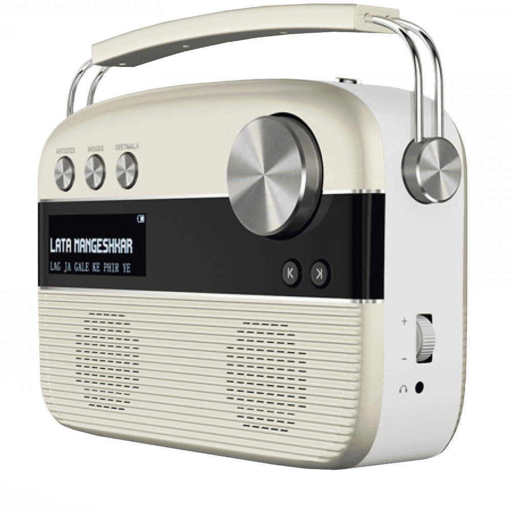 SAREGAMA Carvaan Telugu Music Player (50 Plus Dedicated Stations, SC02, Porcelain White)_3