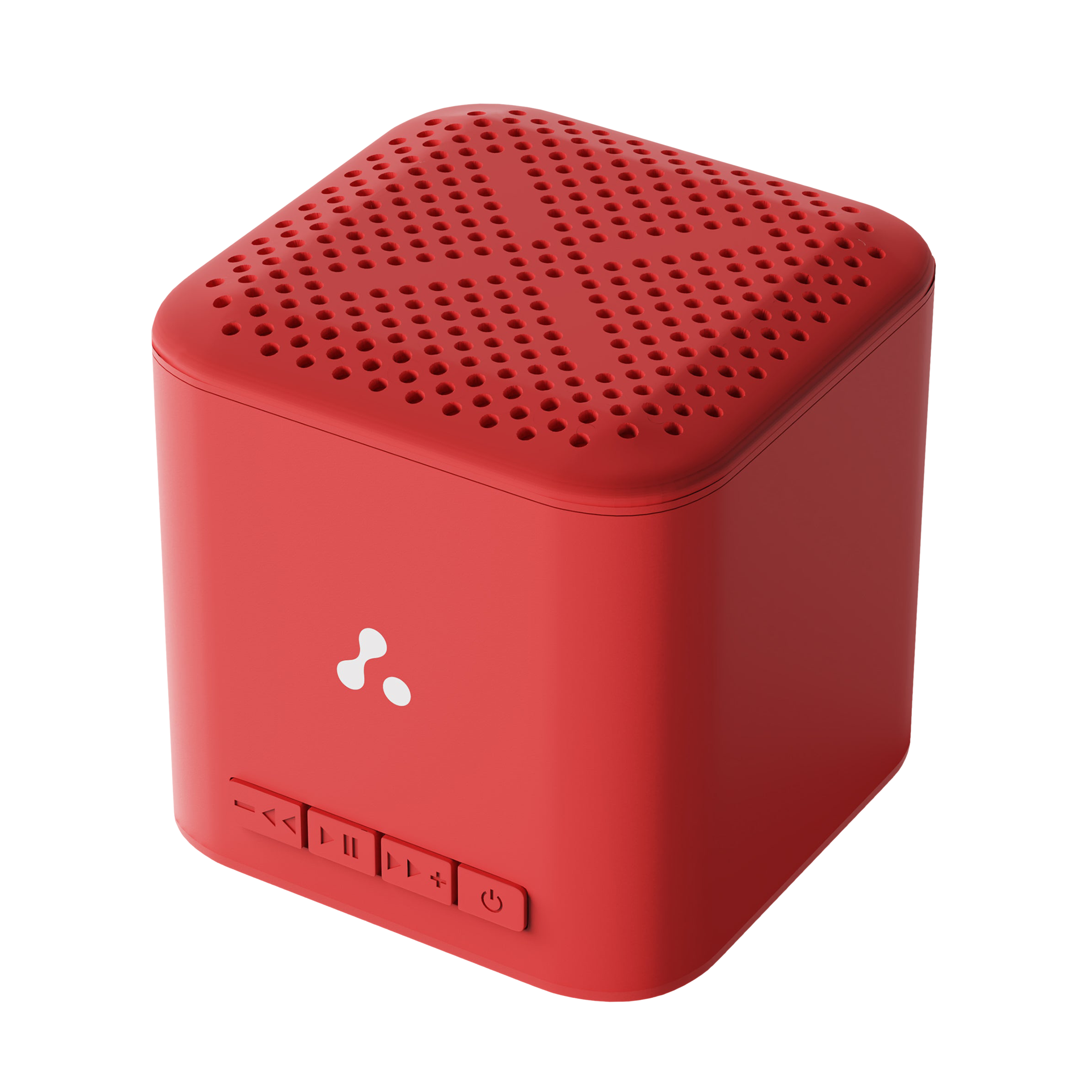 ambrane Evoke Cube Plus 5W Portable Bluetooth Speaker (12 Hours Playback Time, Red)_1