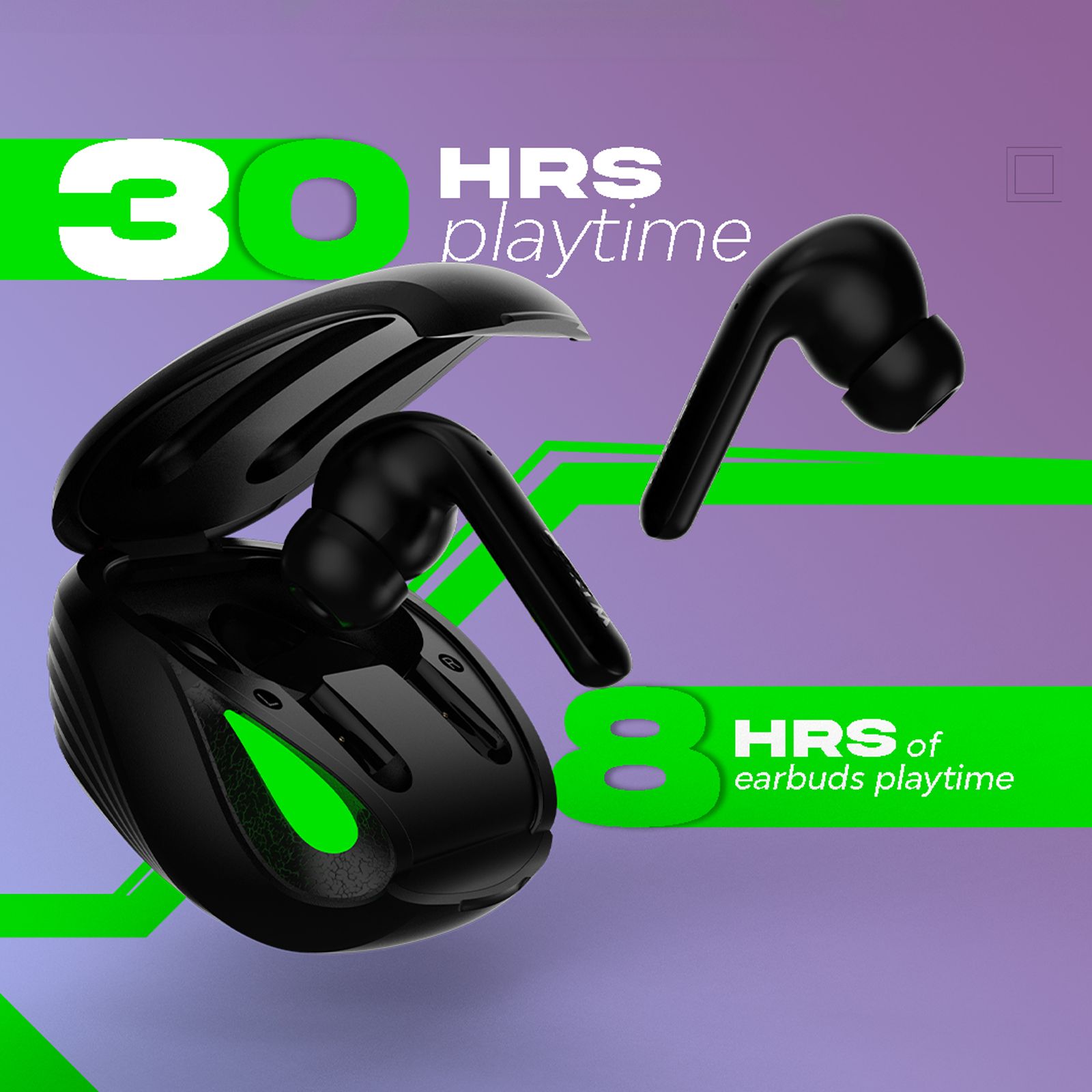 WINGS Phantom 700 TWS Earbuds with Surrounding Noise Suppression (IPX5 Water Resistant, 40ms Low Latency Mode, Black)_8