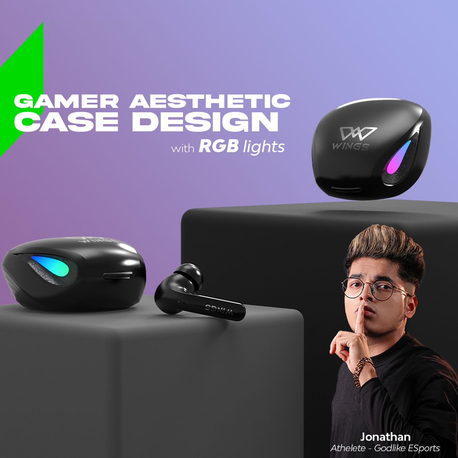 WINGS Phantom 700 TWS Earbuds with Surrounding Noise Suppression (IPX5 Water Resistant, 40ms Low Latency Mode, Black)_11