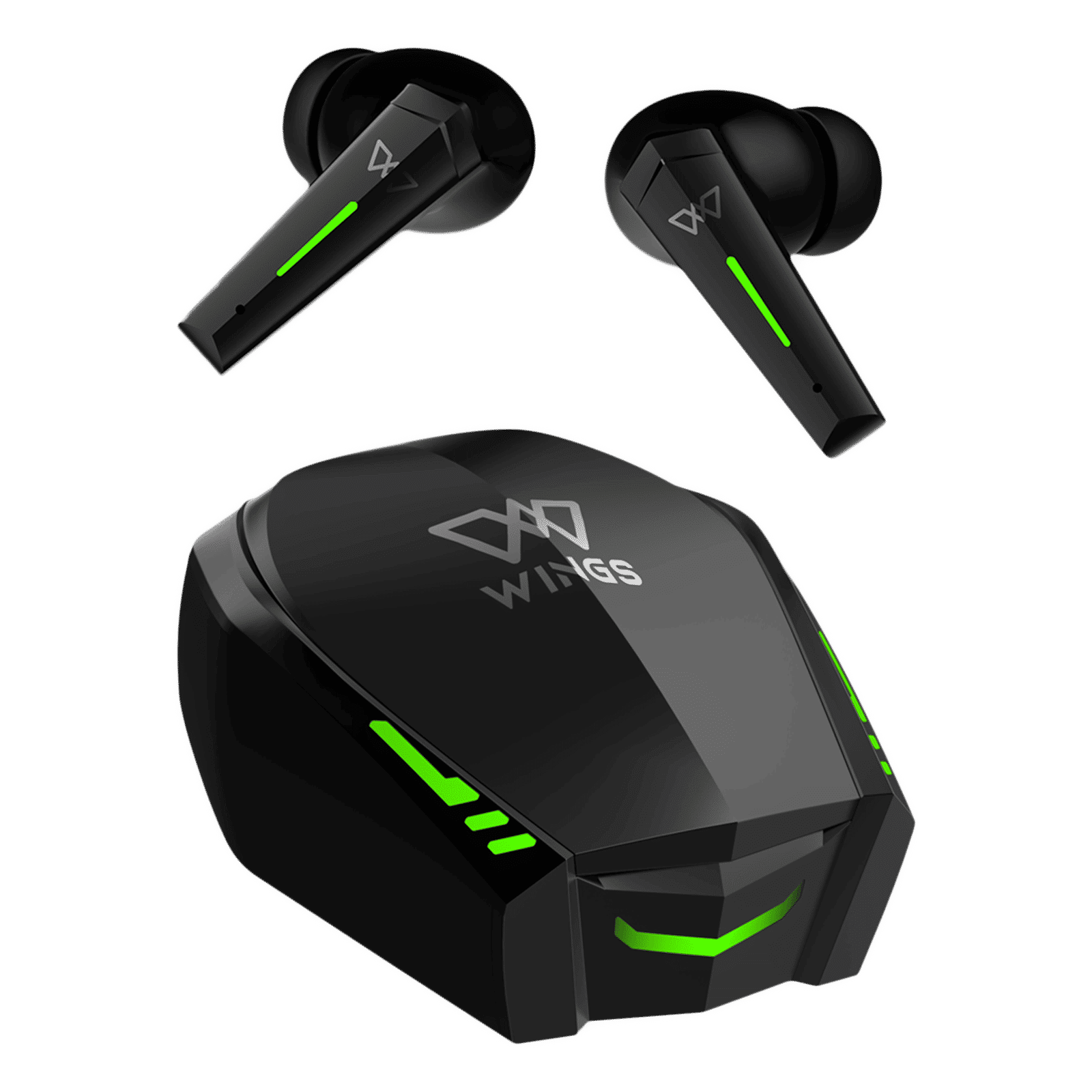 WINGS Phantom 800 TWS Earbuds with Environmental Noise Cancellation (IPX5 Water Resistant, Ultra Low Latency, Black)_1