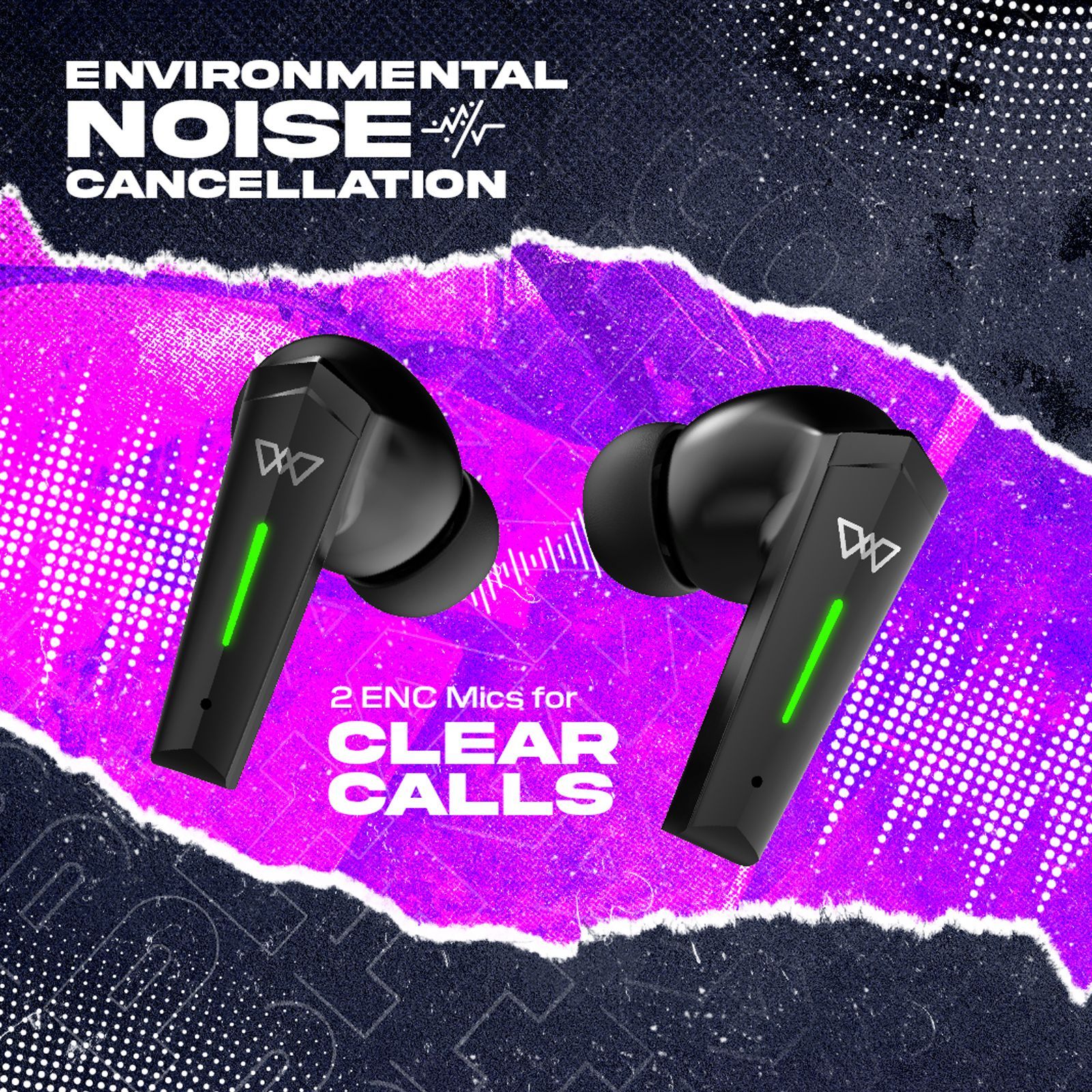 WINGS Phantom 800 TWS Earbuds with Environmental Noise Cancellation (IPX5 Water Resistant, Ultra Low Latency, Black)_9