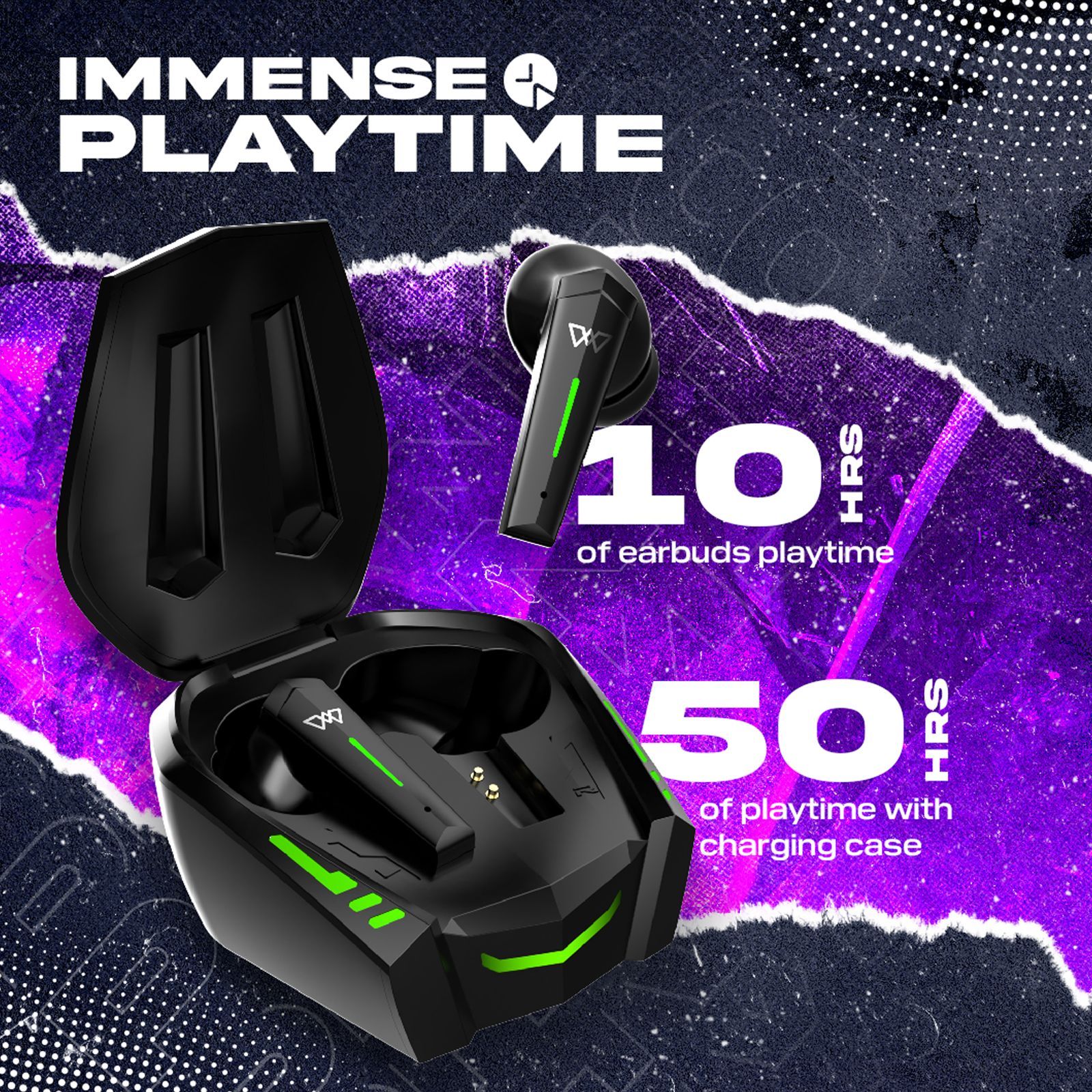 WINGS Phantom 800 TWS Earbuds with Environmental Noise Cancellation (IPX5 Water Resistant, Ultra Low Latency, Black)_10