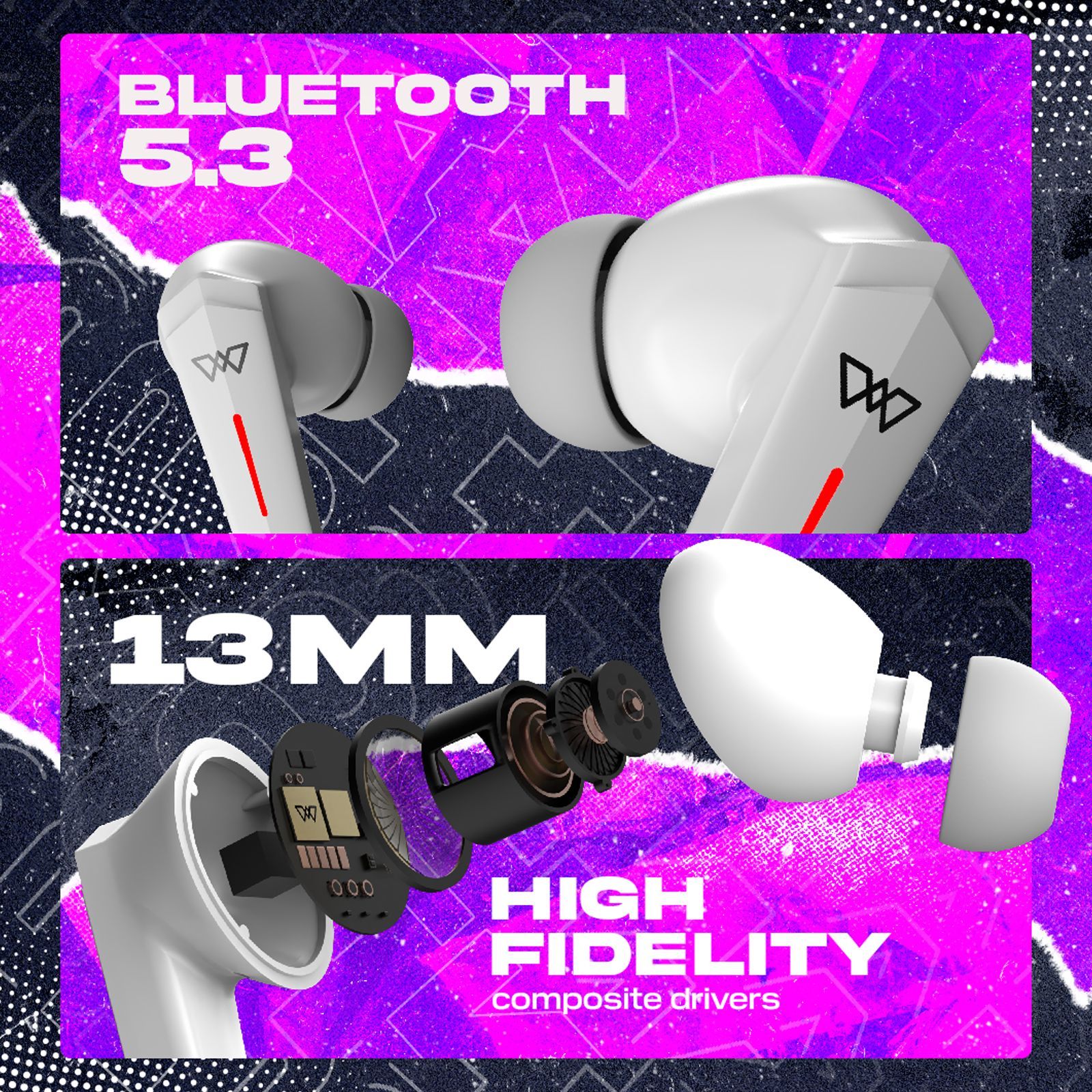 WINGS Phantom 800 TWS Earbuds with Environmental Noise Cancellation (IPX5 Water Resistant, Upto 50 Hours Playback, White)_13