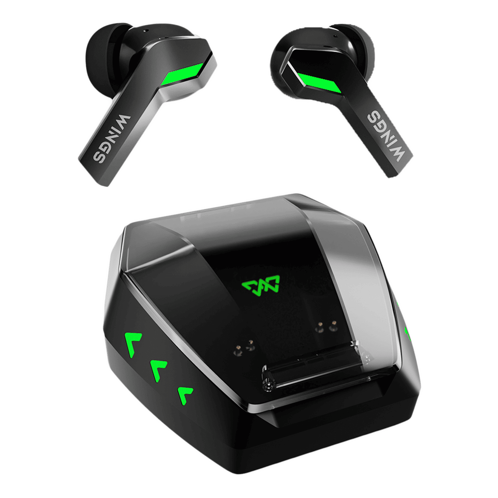 WINGS Phantom 860 TWS Earbuds with Environmental Noise Cancellation (IPX5 Water Resistant, Upto 50 Hours Playback, Black)_1