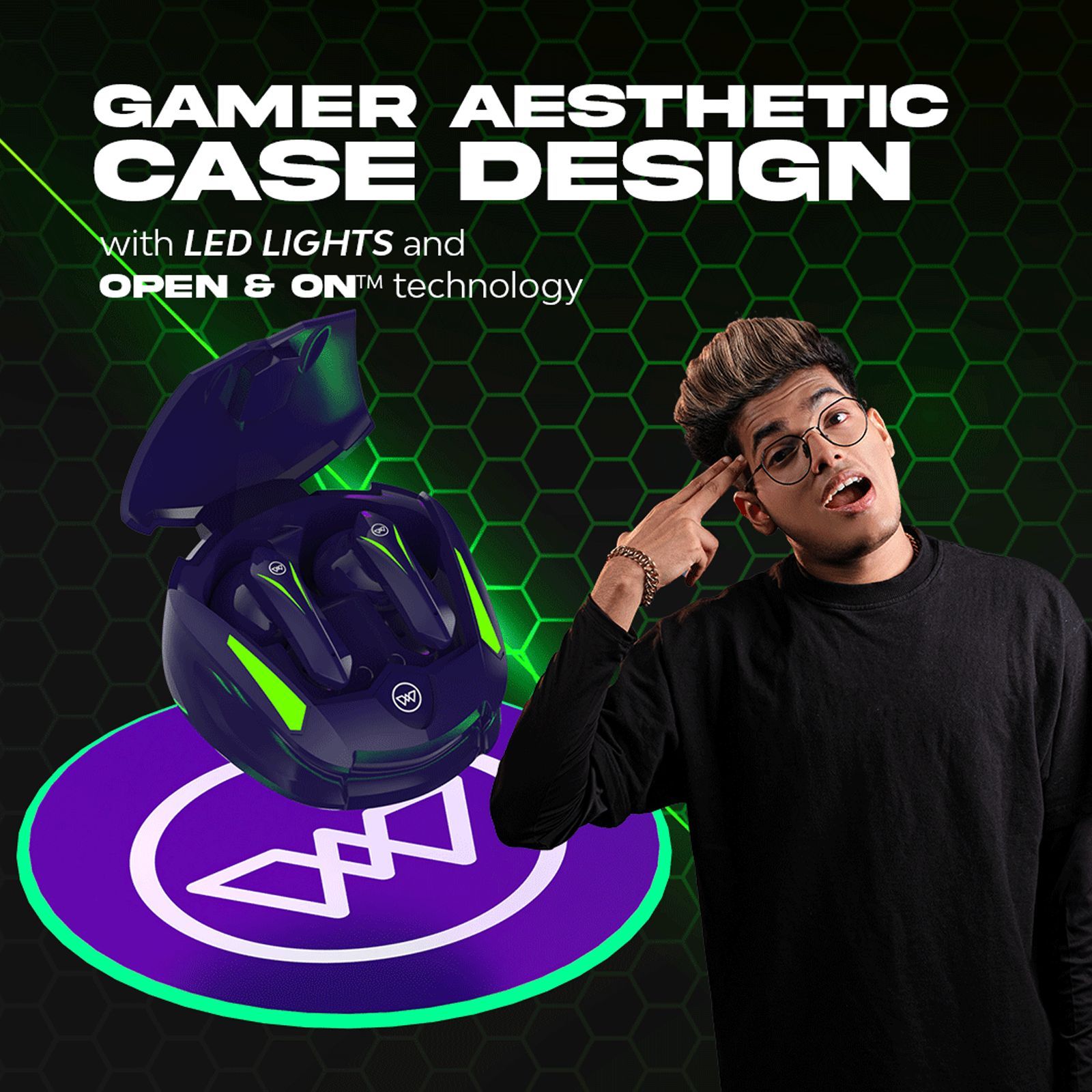 WINGS Phantom 550 TWS Earbuds with Environmental Noise Cancellation (IPX5 Water Resistant, 50ms Ultra Low latency Game Mode, Blue)_11