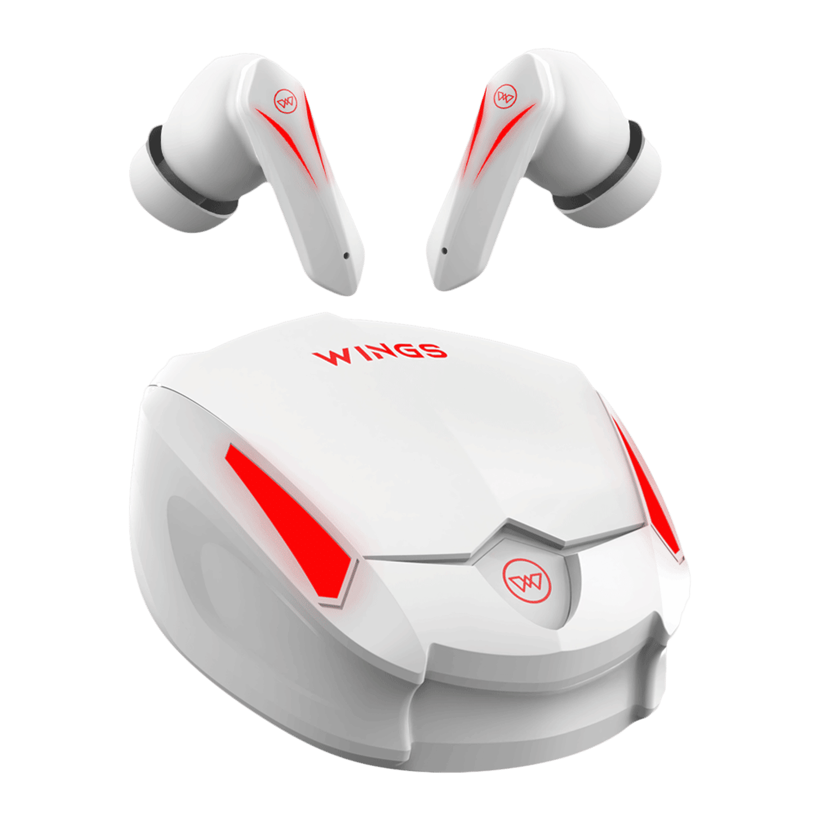 WINGS Phantom 550 TWS Earbuds with Environmental Noise Cancellation (IPX5 Water Resistant, Upto 45 Hours Playback, White)_1