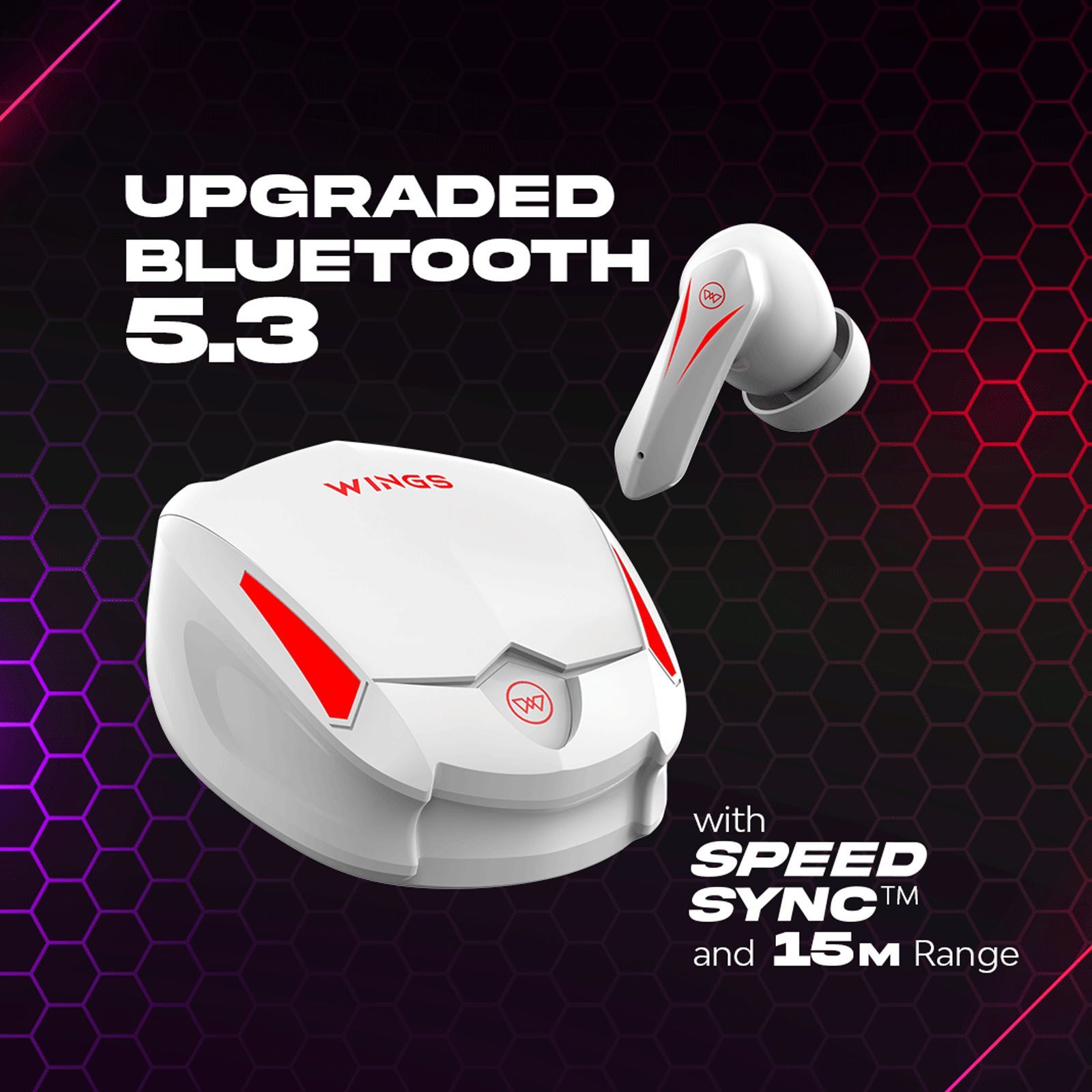 WINGS Phantom 550 TWS Earbuds with Environmental Noise Cancellation (IPX5 Water Resistant, Upto 45 Hours Playback, White)_9