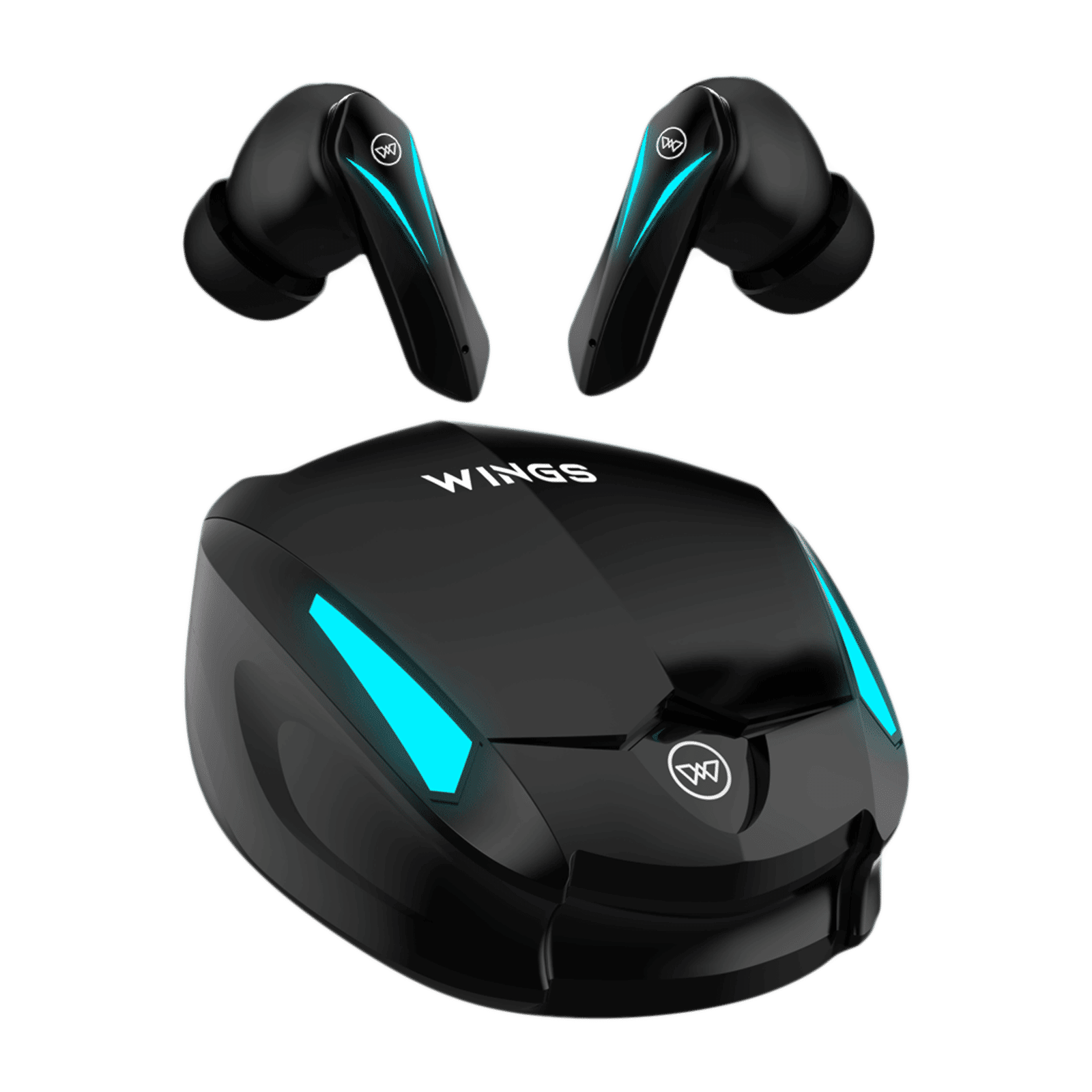 WINGS Phantom 550 TWS Earbuds with Environmental Noise Cancellation (IPX5 Water Resistant, 50ms Ultra Low Latency Game Mode, Black)_1
