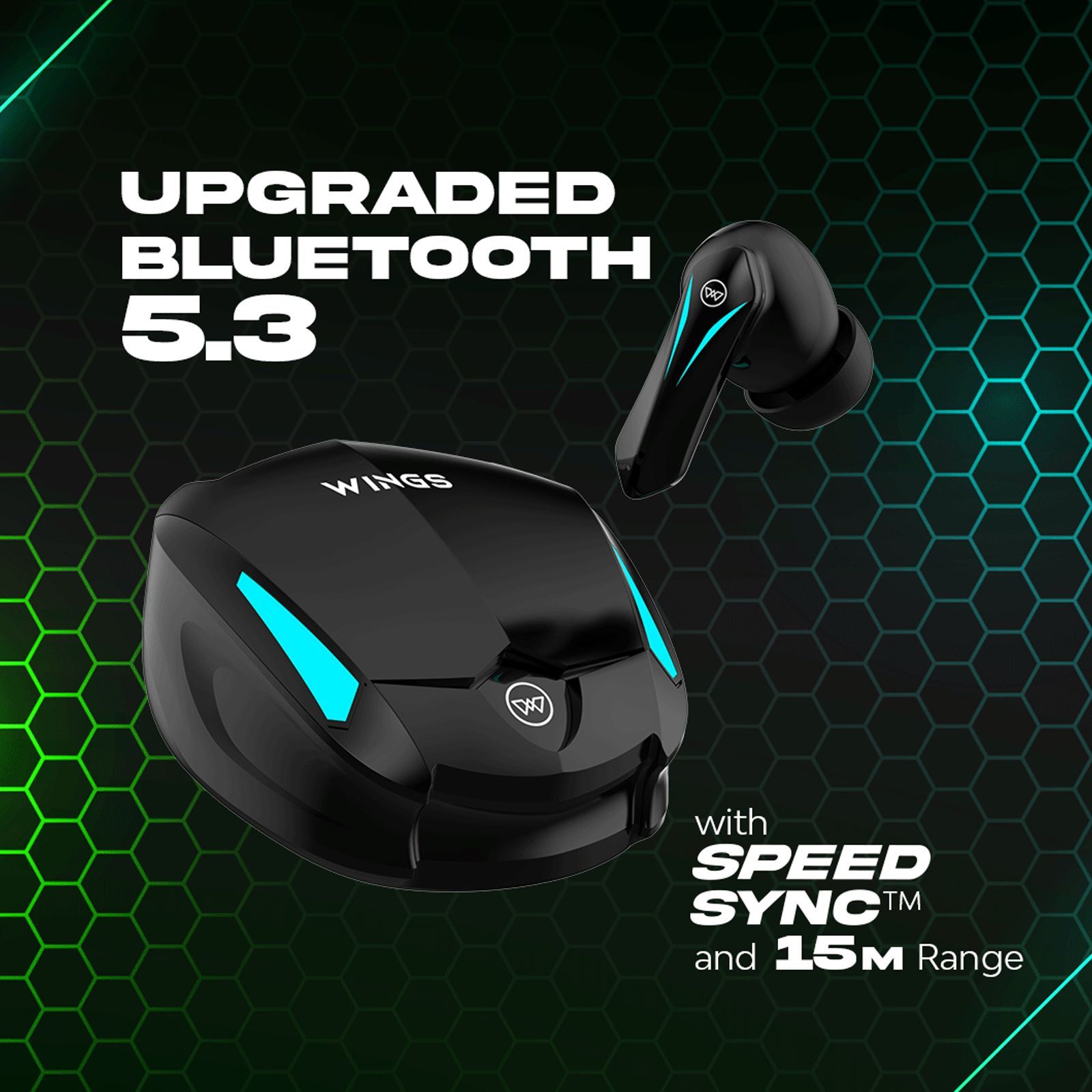 WINGS Phantom 550 TWS Earbuds with Environmental Noise Cancellation (IPX5 Water Resistant, 50ms Ultra Low Latency Game Mode, Black)_10