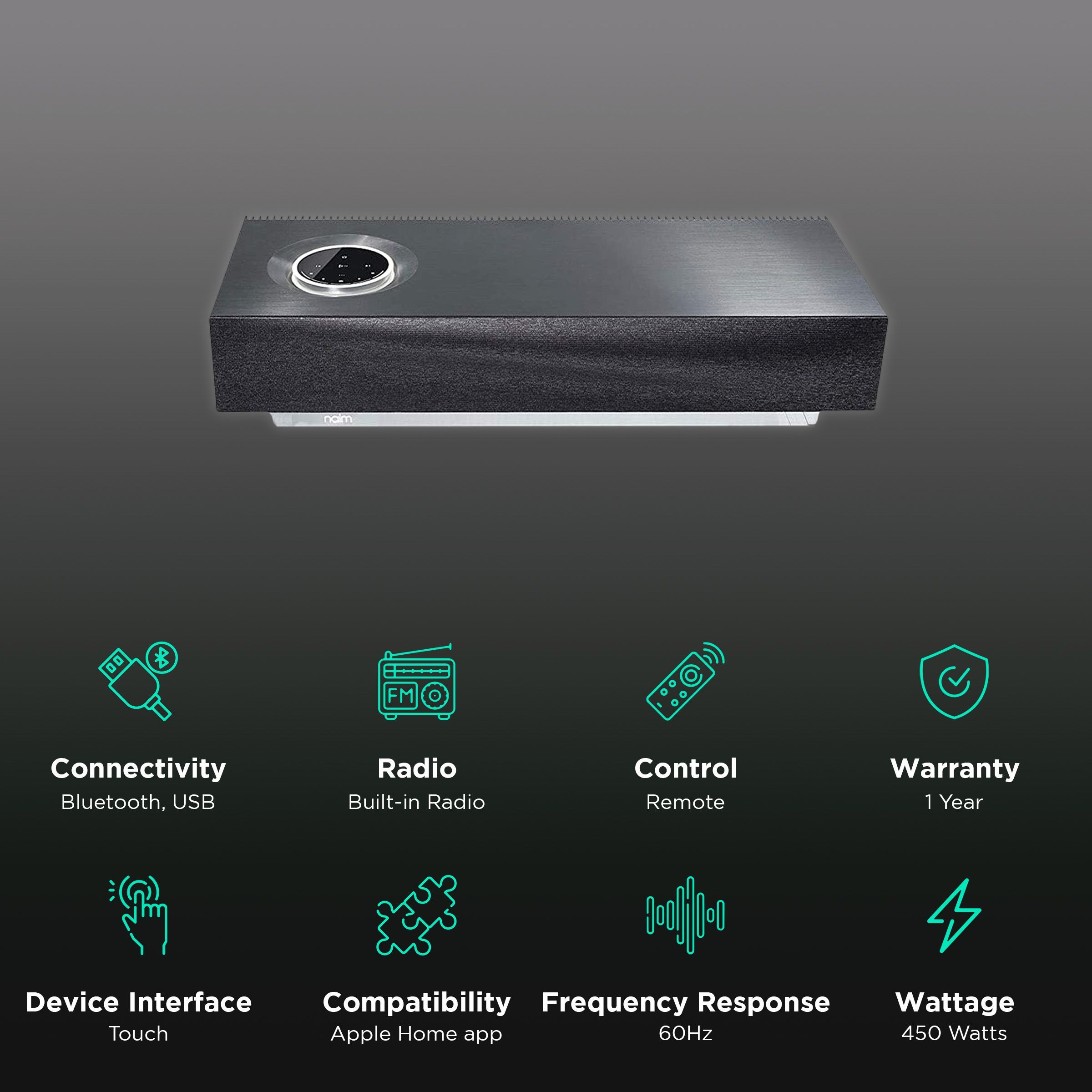 naim Mu So 2nd Gen 450W Portable Bluetooth Speaker (Black)_2