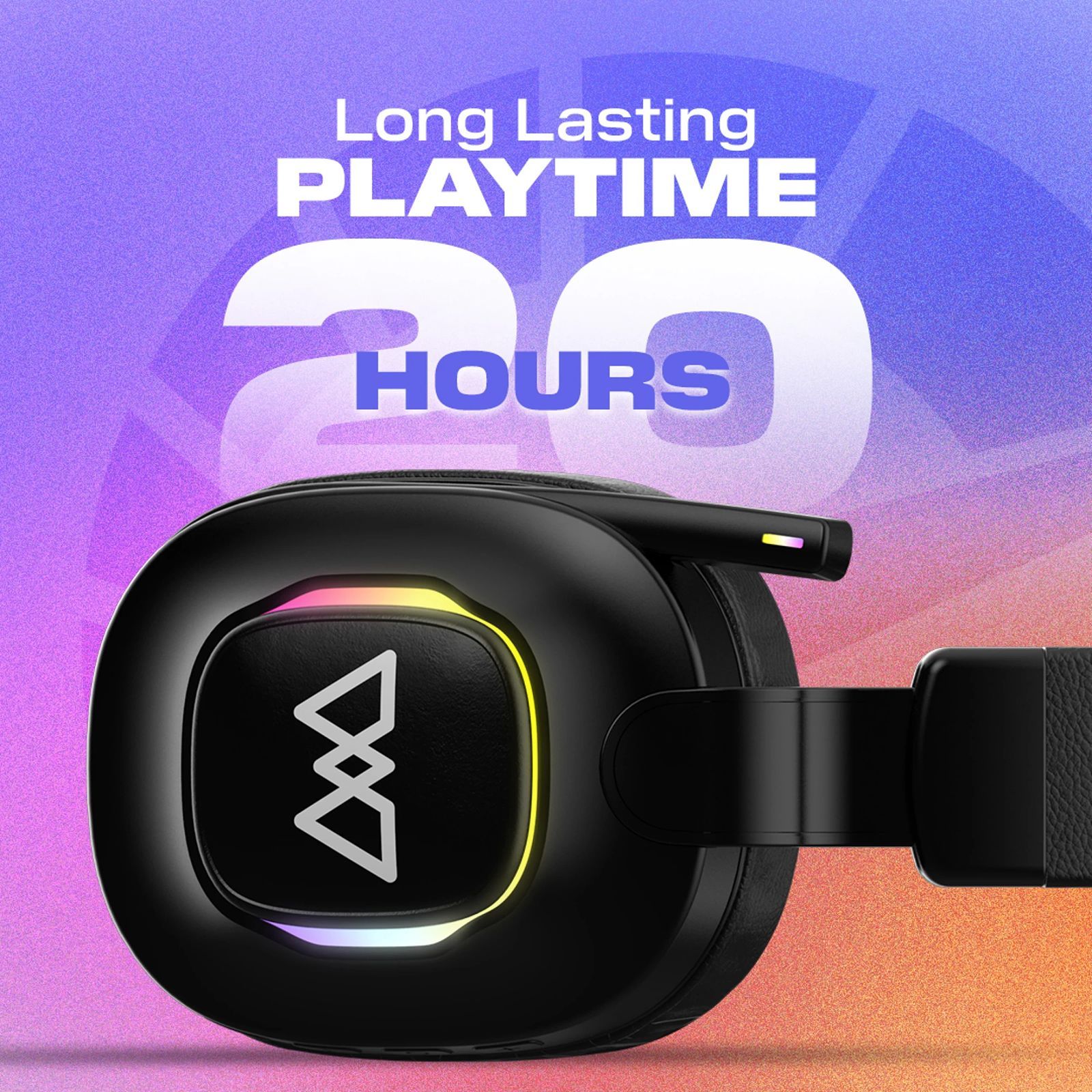 WINGS Vader 350 Bluetooth Gaming Headphone with Noise Isolation (Deep Bass with Surround Effect, Over Ear, Saber Black)_7