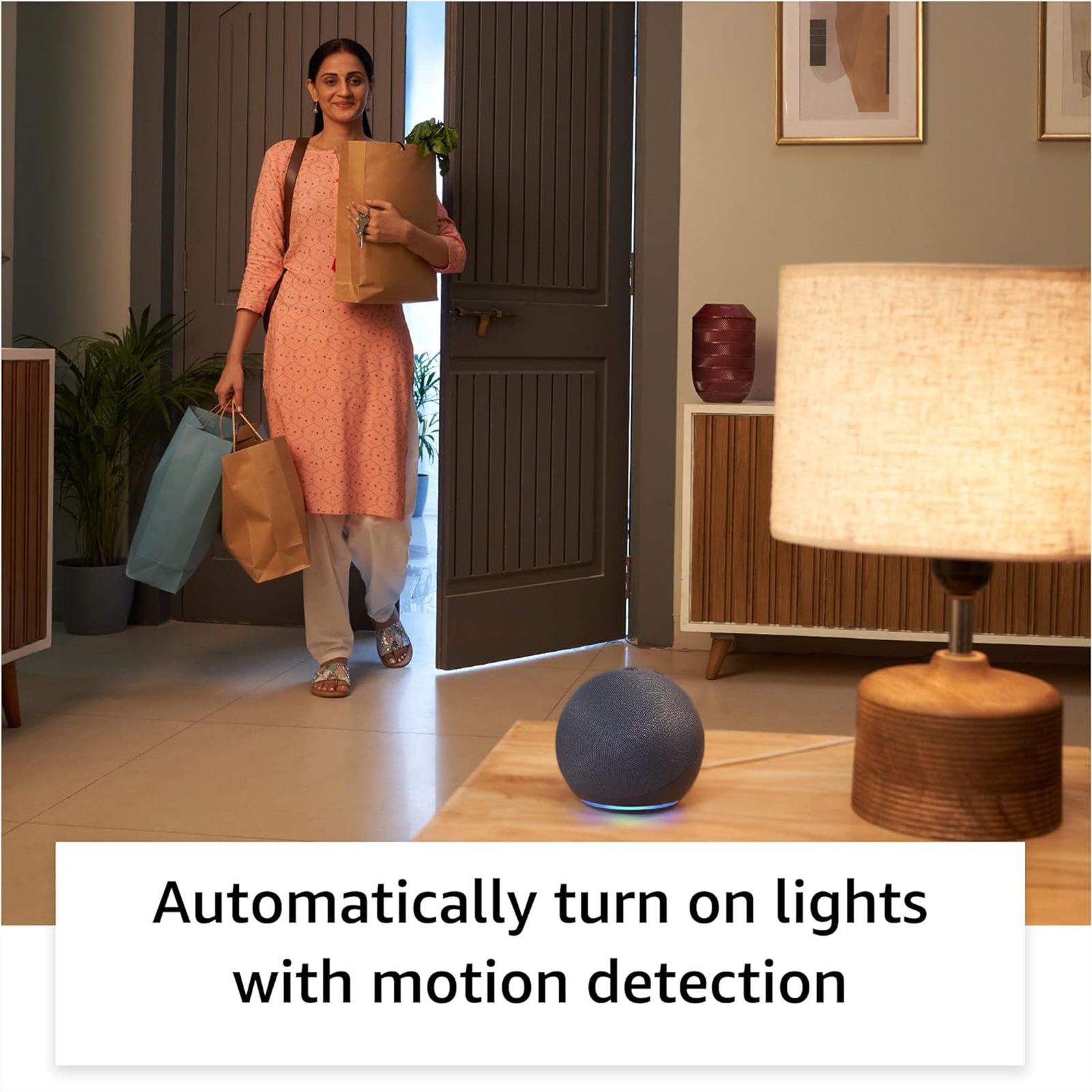 amazon Echo Dot (5th Gen) with Built-in Alexa Smart Wi-Fi Speaker (Ambient Temperature Sensor, White)_4