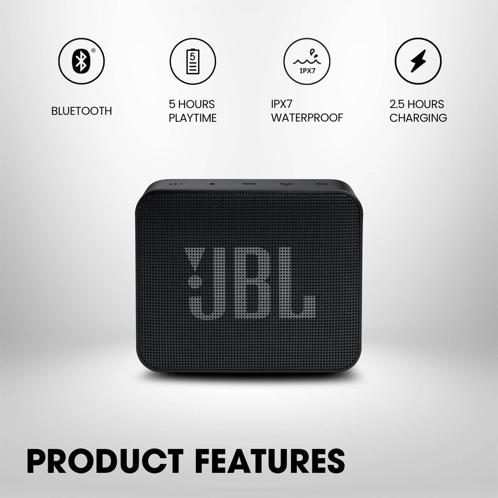 JBL Go Essential 3.1W Portable Bluetooth Speaker (IPX7 Water Proof, Rich Bass, Mono Channel, Black)_16