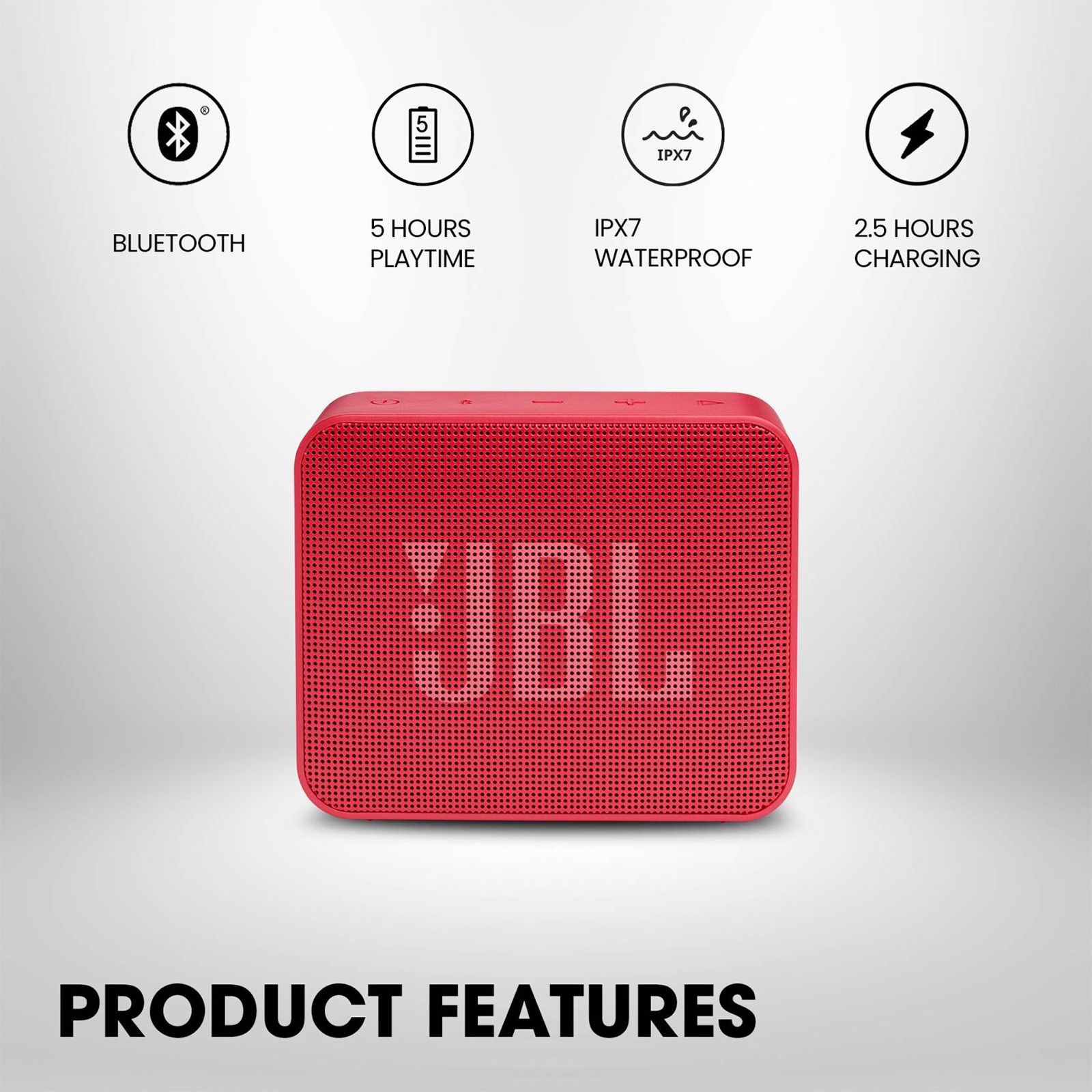 JBL Go Essential 3.1W Portable Bluetooth Speaker (IPX7 Water Proof, Rich Bass, Mono Channel, Red)_9