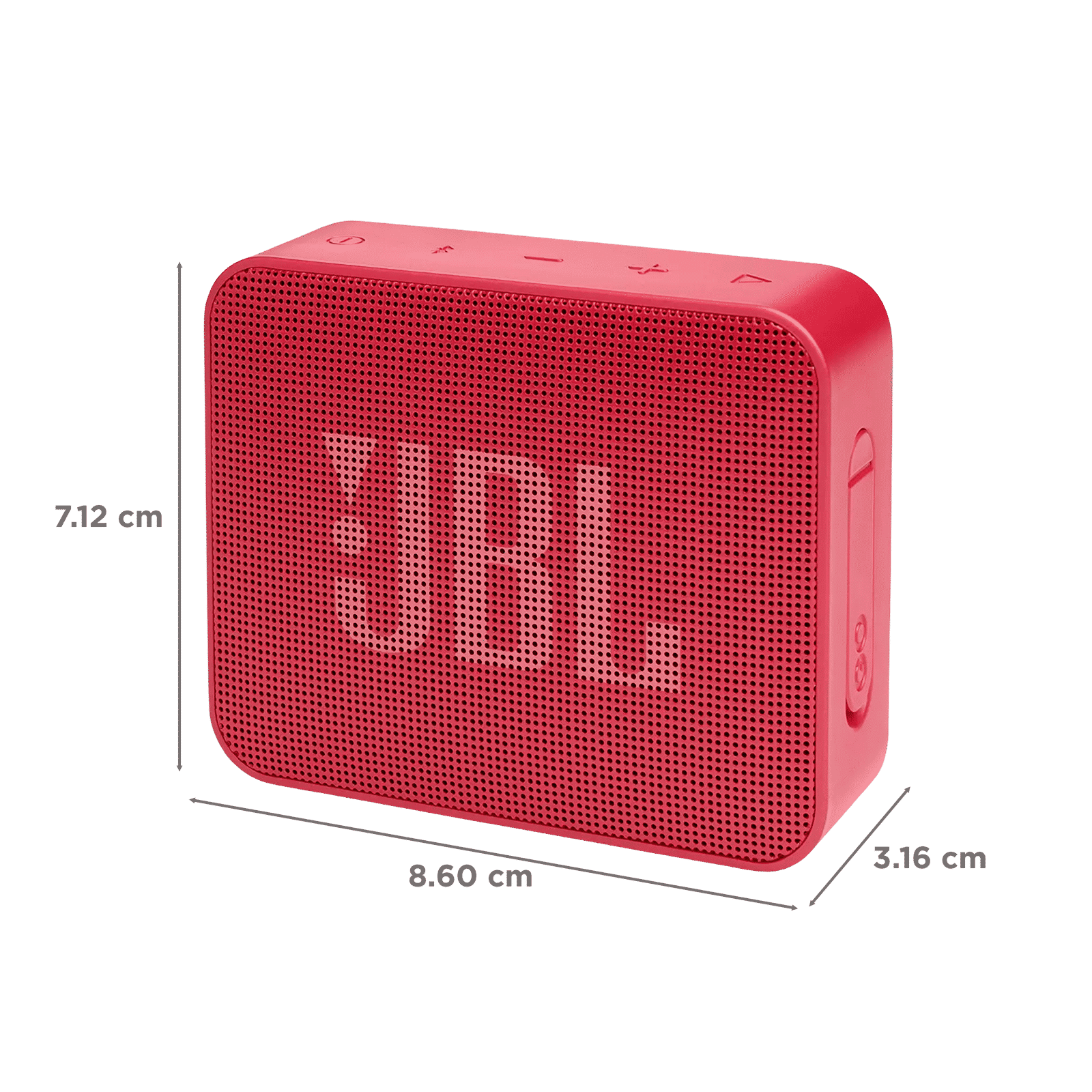 JBL Go Essential 3.1W Portable Bluetooth Speaker (IPX7 Water Proof, Rich Bass, Mono Channel, Red)_3