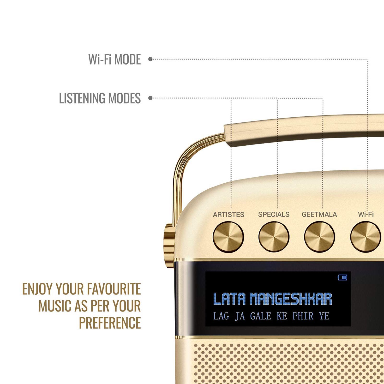 SAREGAMA Carvaan 10W Portable Bluetooth Speaker (5000 Preloaded Songs, Stereo Channel, Wine Gold) SAREGAMA Carvaan 10W Portable Bluetooth Speaker (5000 Preloaded Songs, Stereo Channel, Wine Gold)_7