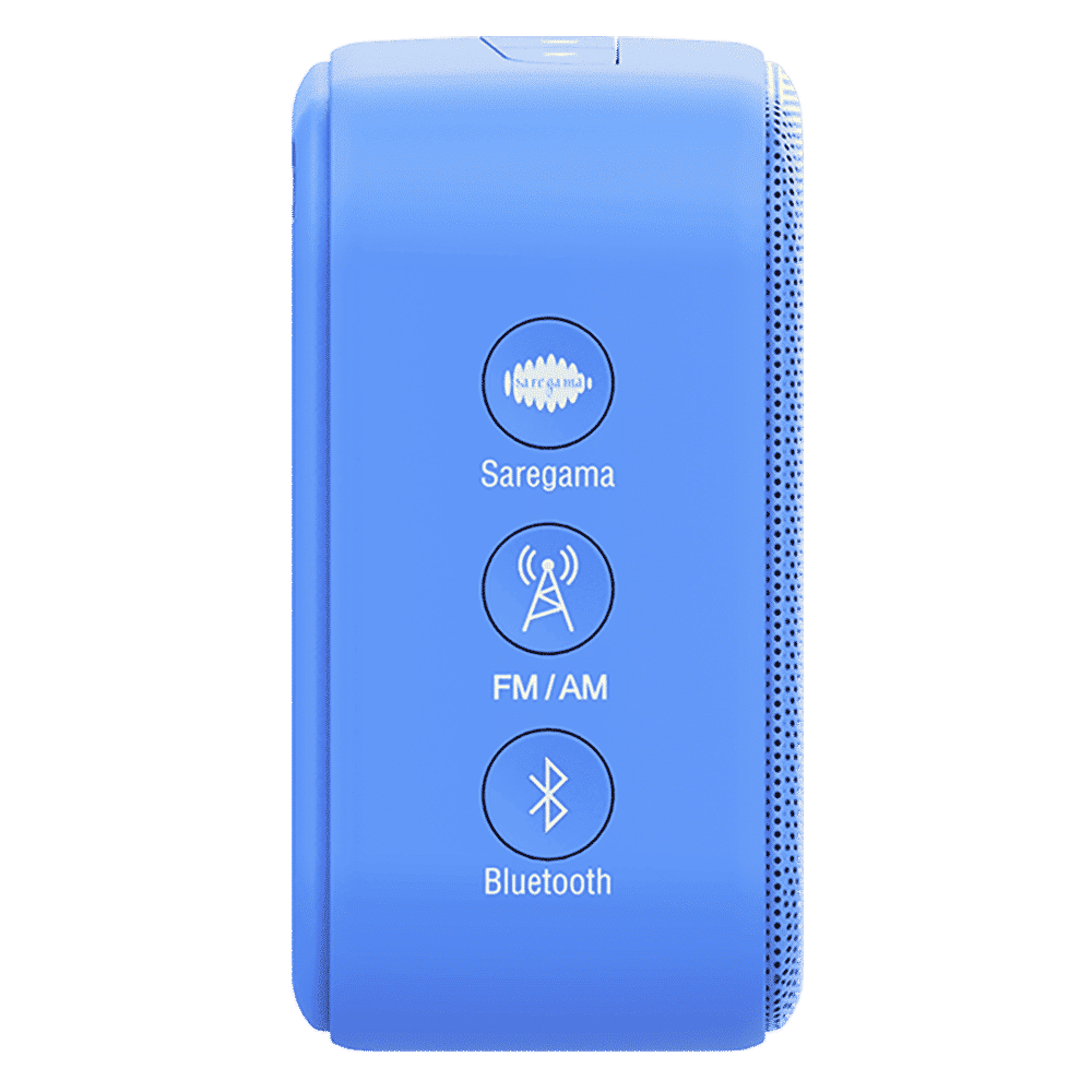 SAREGAMA Carvaan Mini POP 5W Portable Bluetooth Speaker (401 Pre Loaded Retro Songs, Stereo Channel, Cobalt Blue)_5