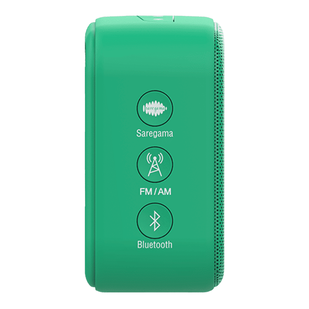 SAREGAMA Carvaan Mini POP 5W Portable Bluetooth Speaker (401 Pre Loaded Retro Songs, Stereo Channel, Forest Green)_5