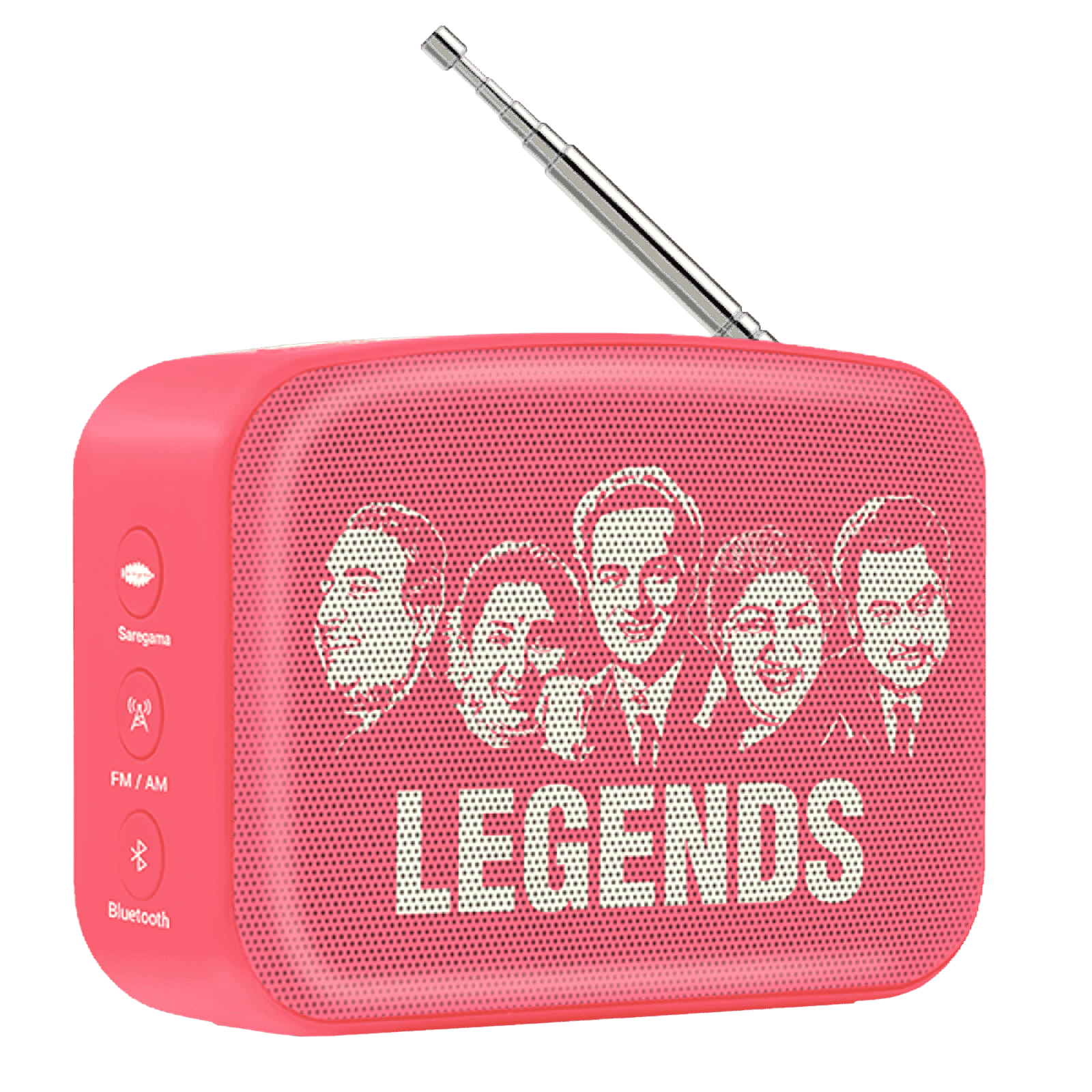 SAREGAMA Carvaan Mini POP 5W Portable Bluetooth Speaker (401 Retro Songs, Coral Pink)_3