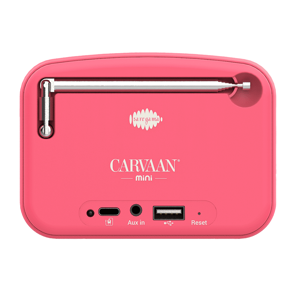 SAREGAMA Carvaan Mini POP 5W Portable Bluetooth Speaker (401 Retro Songs, Coral Pink)_6