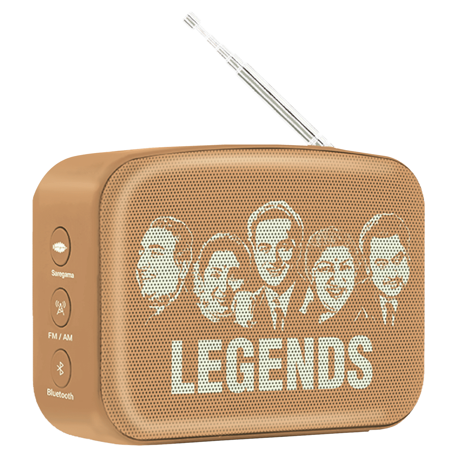 SAREGAMA Carvaan Mini POP 5W Portable Bluetooth Speaker (401 Retro Songs, Chocolate Brown)_3