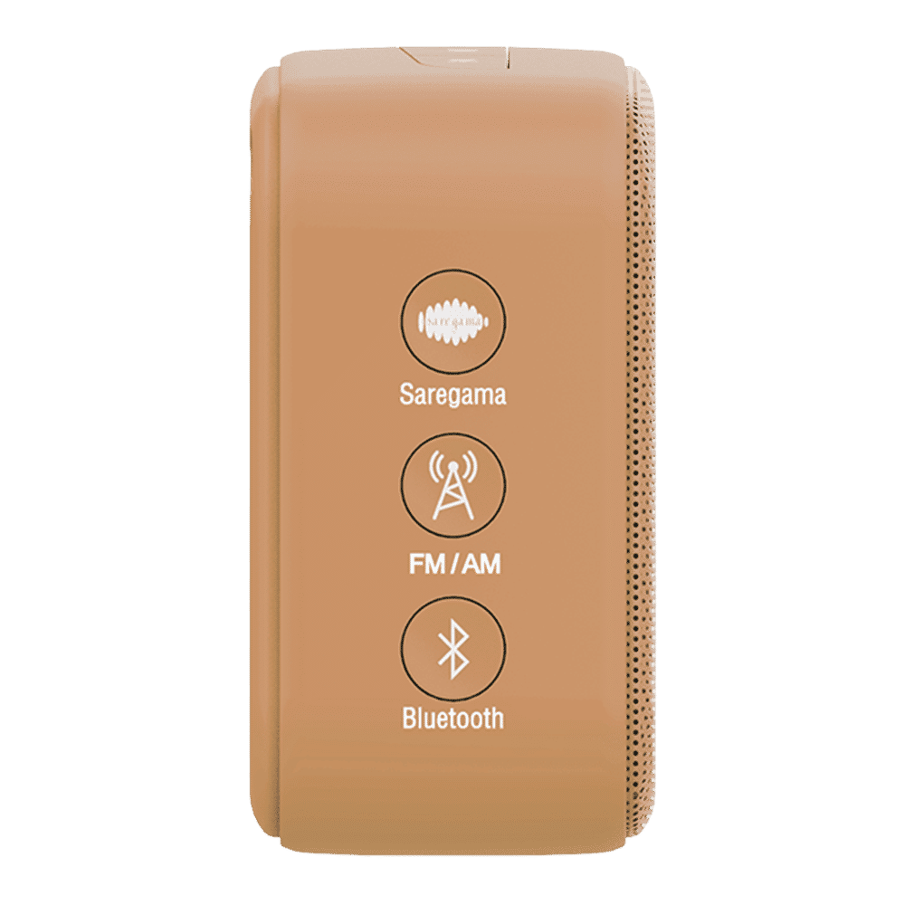 SAREGAMA Carvaan Mini POP 5W Portable Bluetooth Speaker (401 Retro Songs, Chocolate Brown)_5