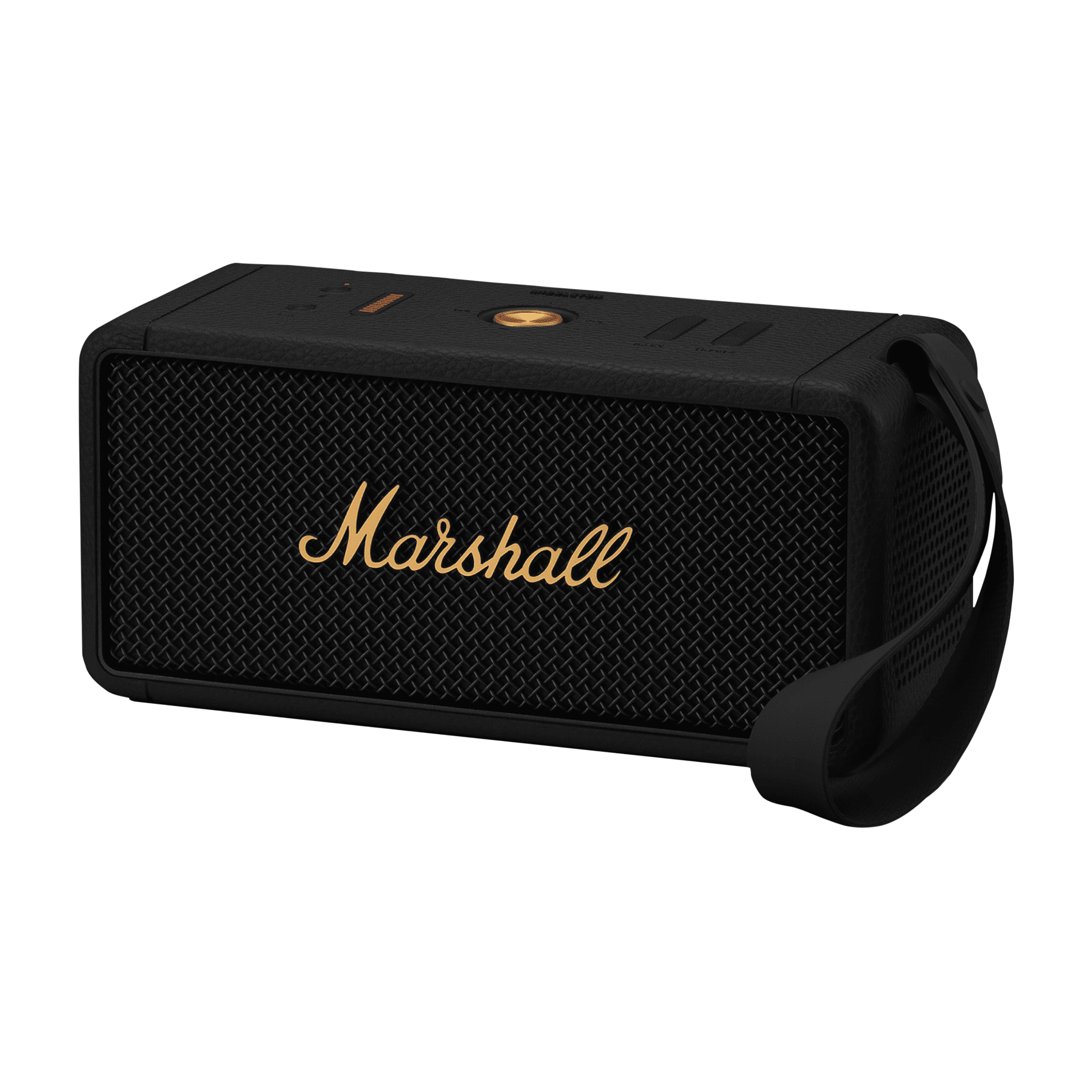 Marshall Middleton Portable Bluetooth Speaker (IP67 Water Resistant, 20 Plus Hours Playtime, Stereo Channel, Black and Brass)_3