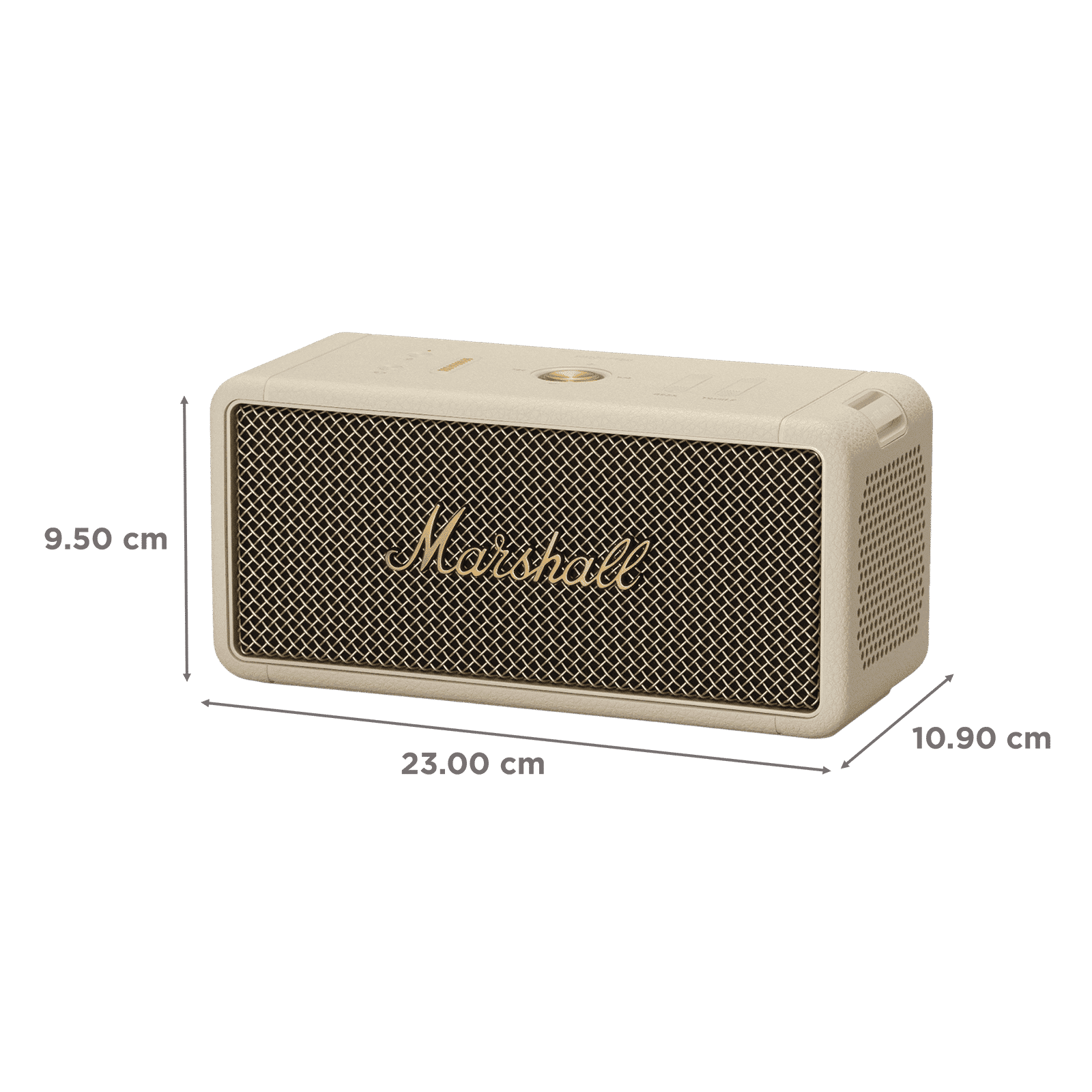 Marshall Middleton Portable Bluetooth Speaker (IP67 Water Resistant, 20 Plus Hours Playtime, Stereo Channel, Cream)_2