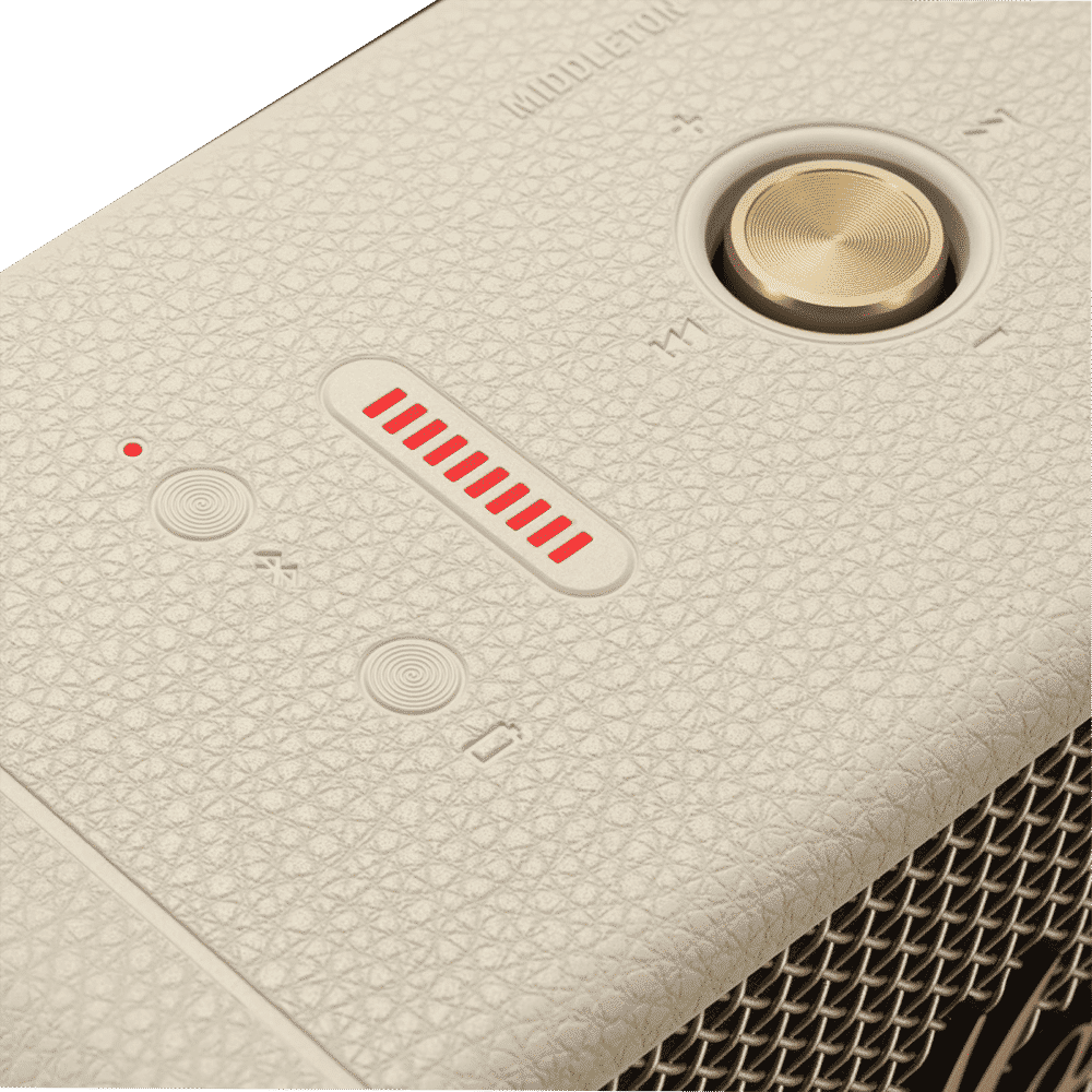 Marshall Middleton Portable Bluetooth Speaker (IP67 Water Resistant, 20 Plus Hours Playtime, Stereo Channel, Cream)_9