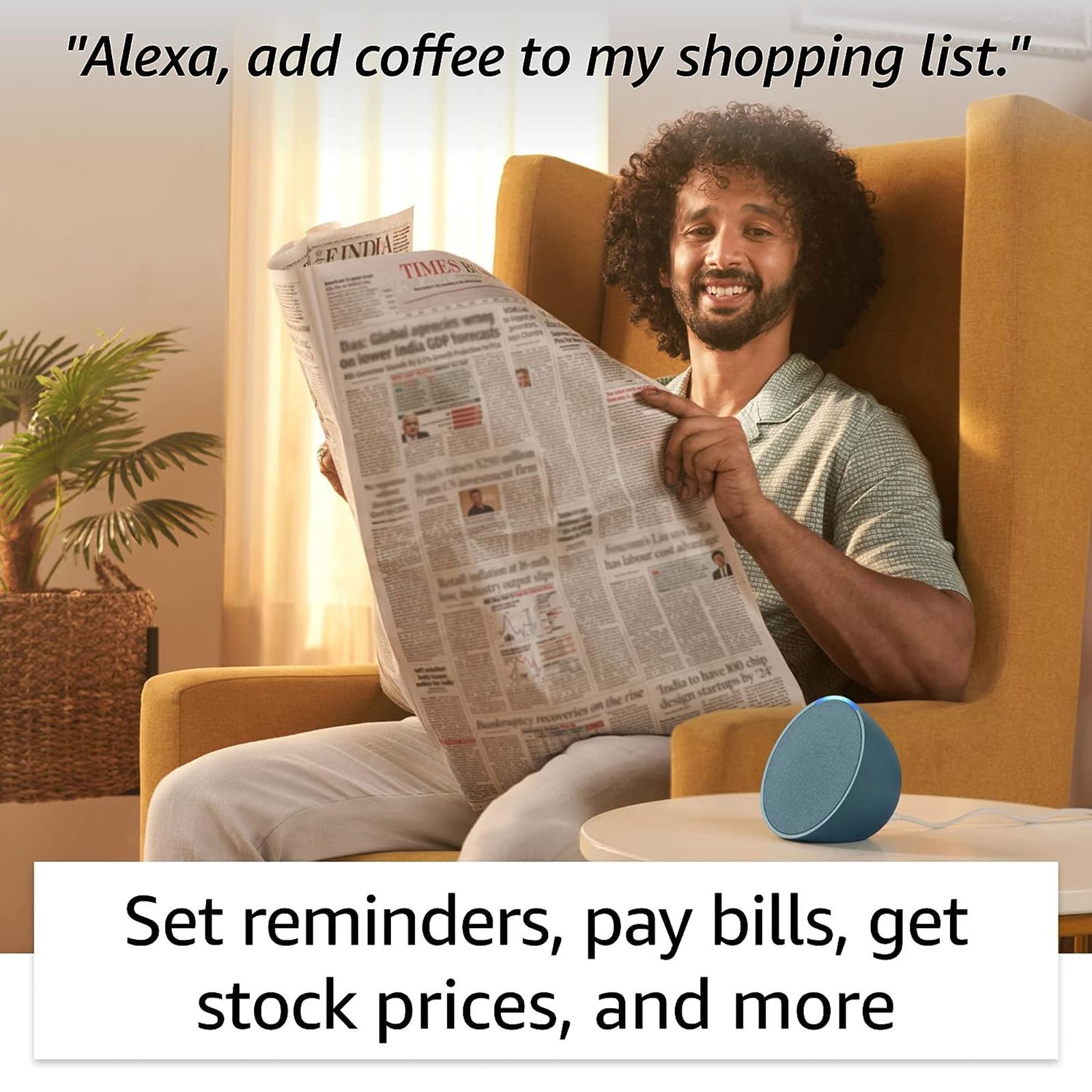 amazon Echo Pop with Built-in Alexa Smart Wi-Fi Speaker (Balanced Bass, White)_4