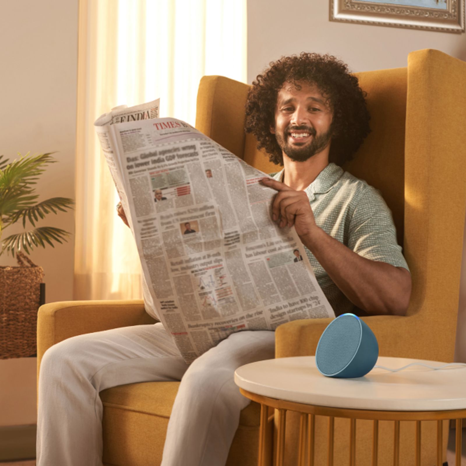 amazon Echo Pop with Built-in Alexa Smart Wi-Fi Speaker (Balanced Bass, Green)_9