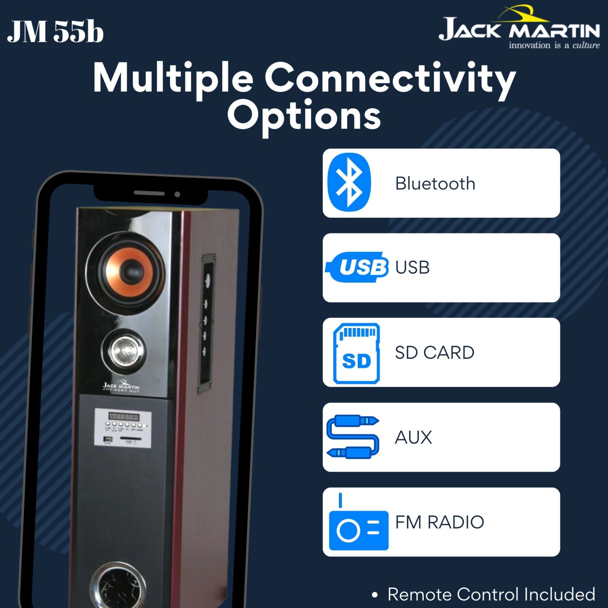 Jack Martin JM55B 100W Bluetooth Party Speaker (Super Bass, 2.0 Channel, Black) Jack Martin JM55B 100W Bluetooth Party Speaker (Super Bass, 2.0 Channel, Black)_4