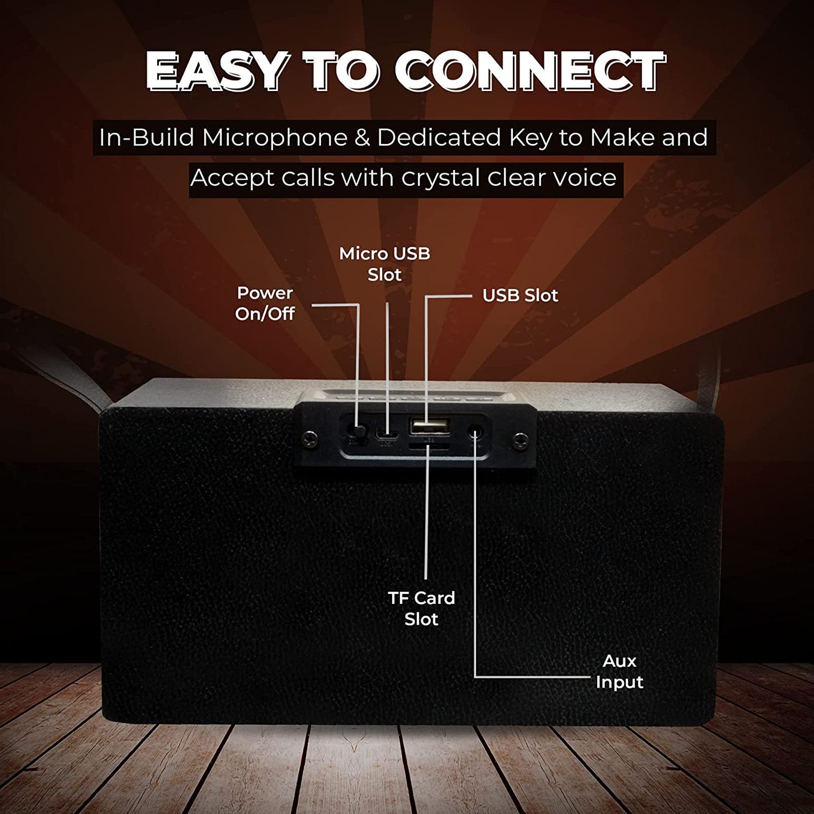 GIZmore GIZ-MS516 16W Bluetooth Party Speaker (Built-in FM Radio, Stereo Channel, Black)_2