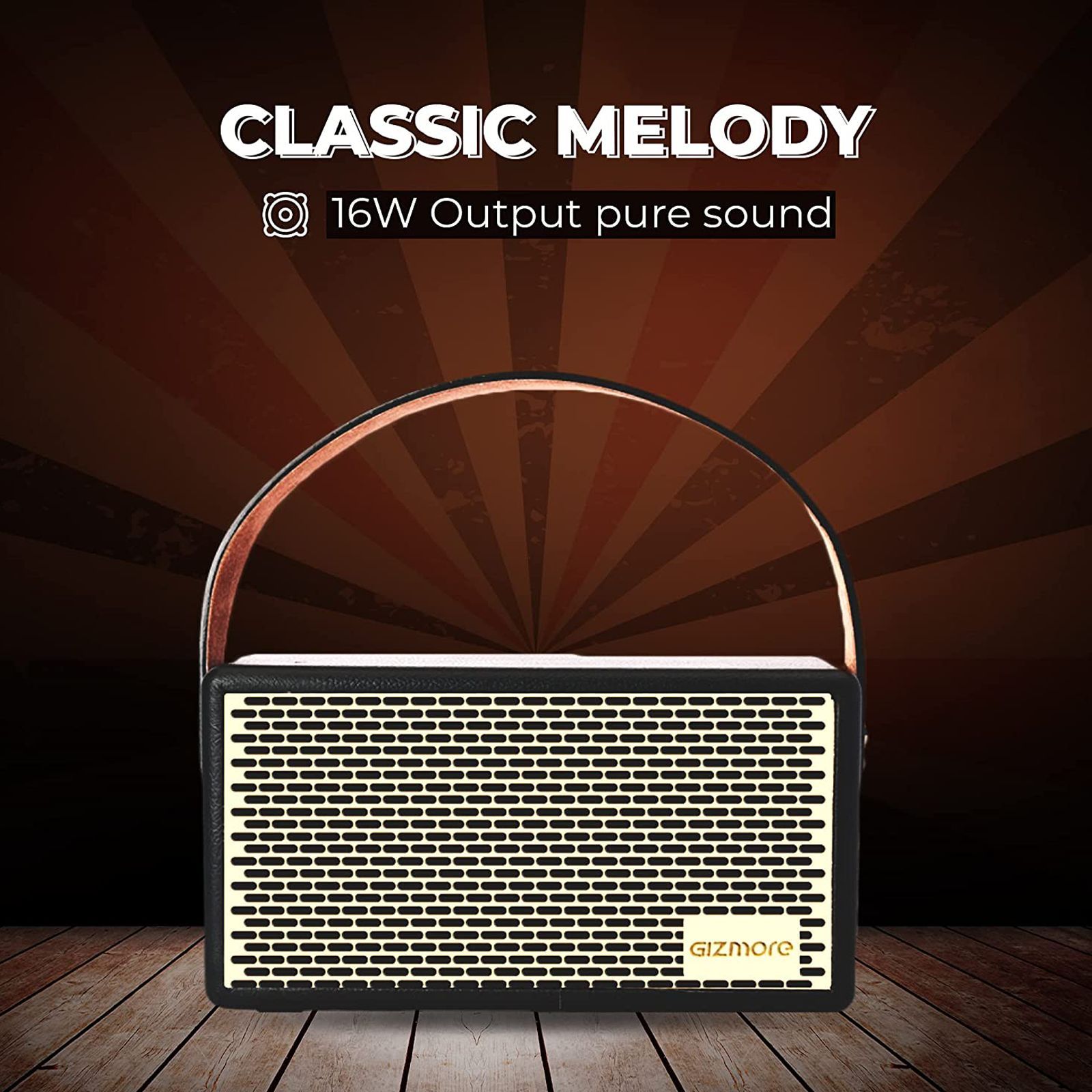 GIZmore GIZ-MS516 16W Bluetooth Party Speaker (Built-in FM Radio, Stereo Channel, Black)_4