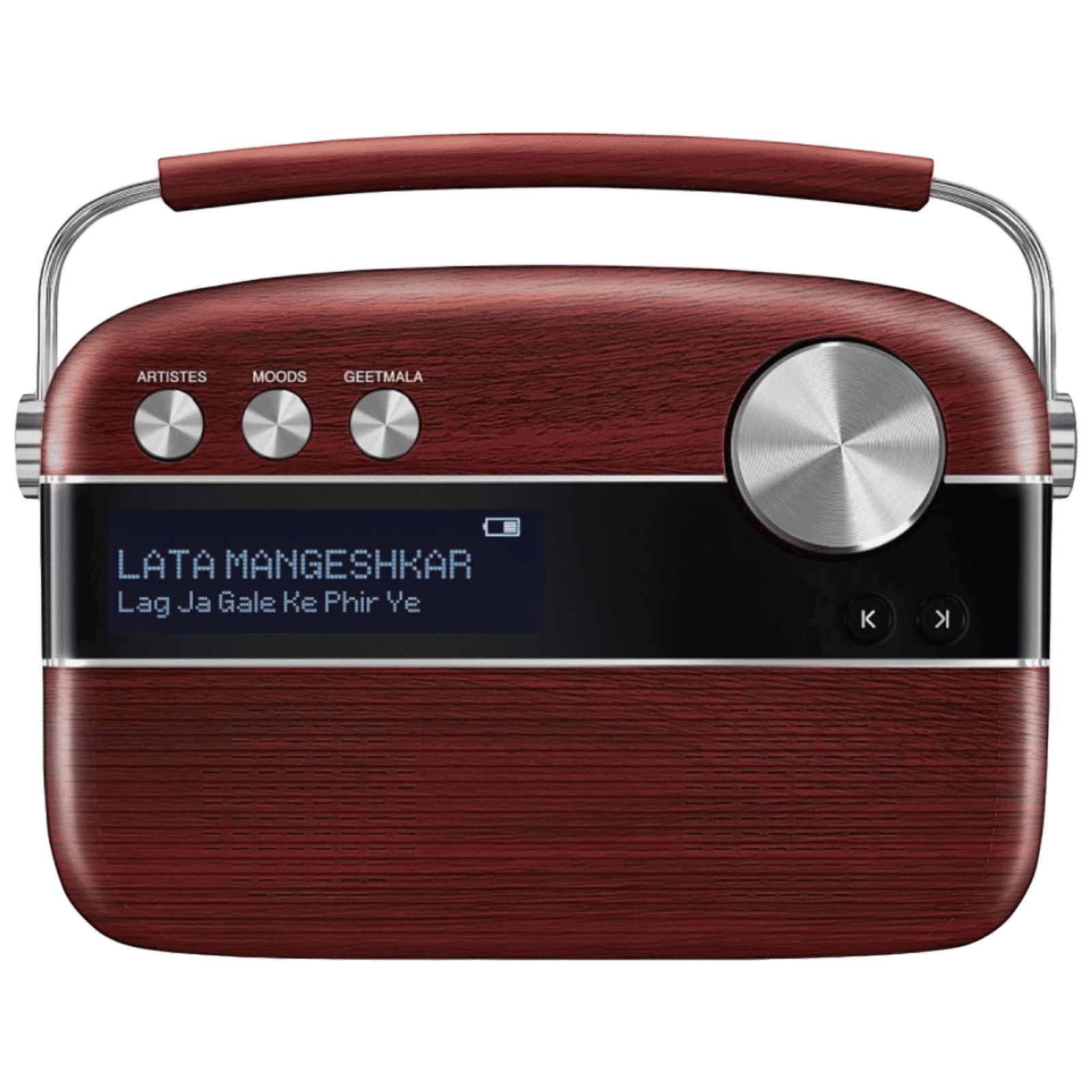 SAREGAMA Carvaan 6 Watts Bengali Music Player (In-Built Stereo Speakers, SC03, Cherrywood Red)_1