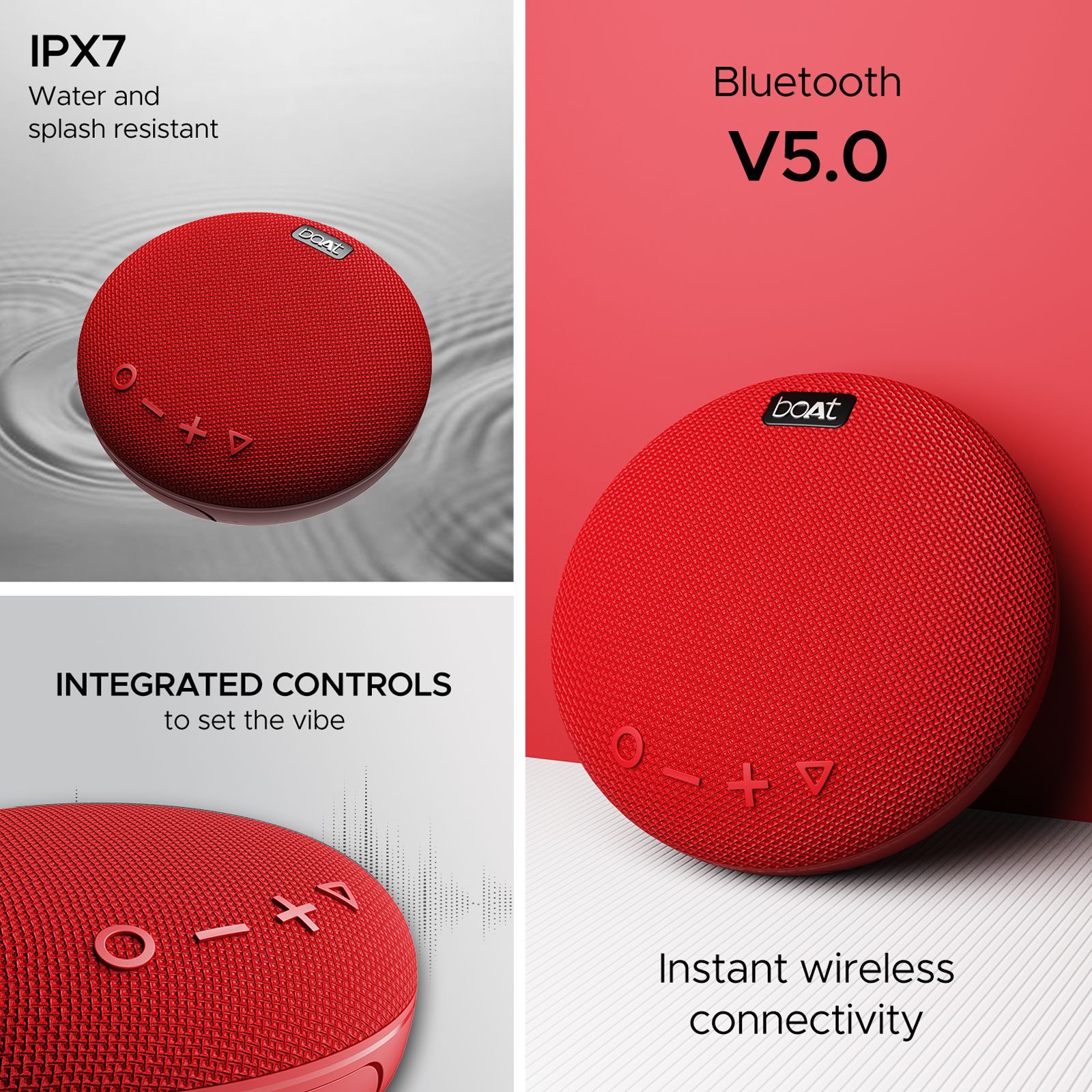 boAt Stone 193 5W Portable Bluetooth Speaker (IPX7 Water Resistant, Type - C Charging, Raging Red)_10