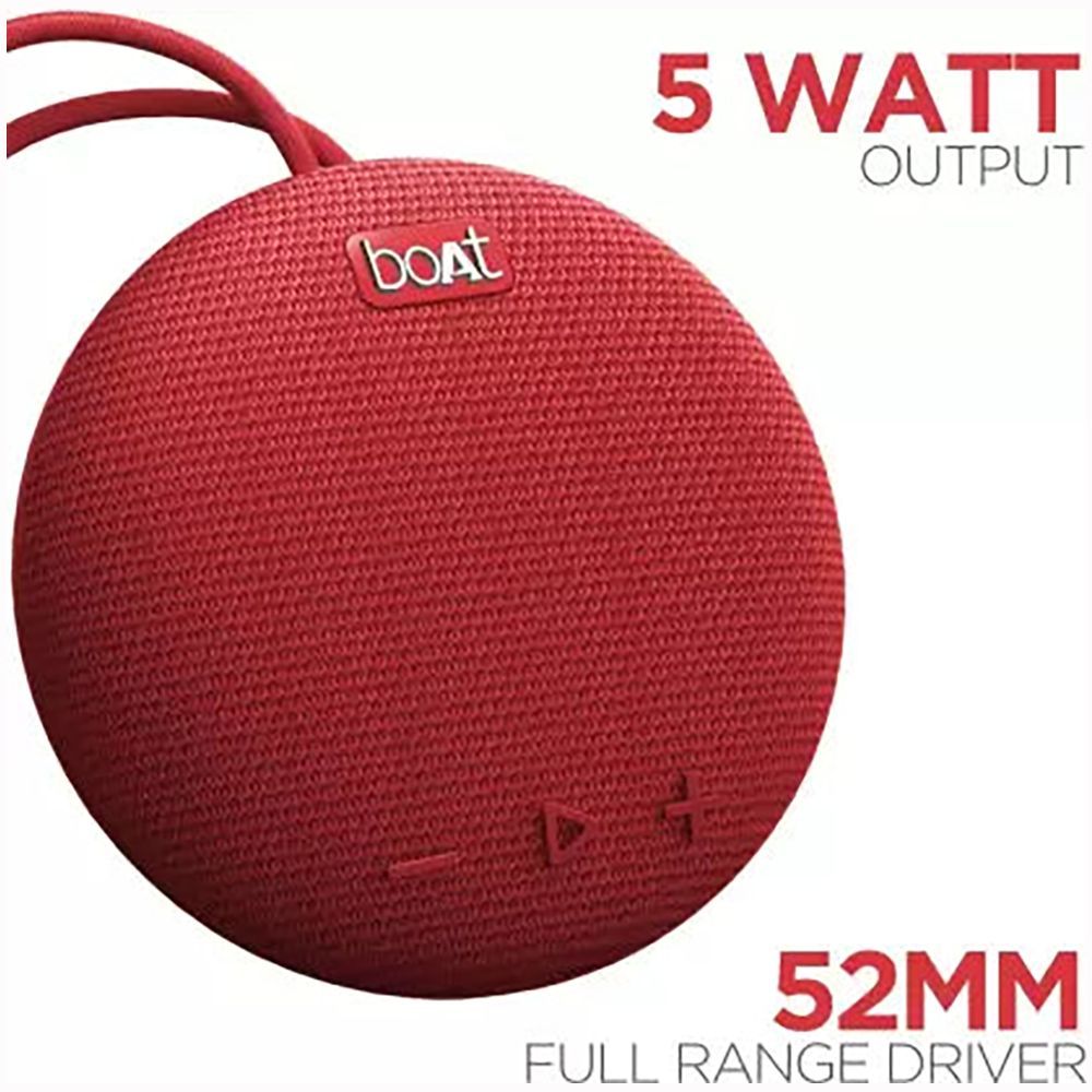 boAt Stone 193 5W Portable Bluetooth Speaker (IPX7 Water Resistant, Type - C Charging, Raging Red)_6
