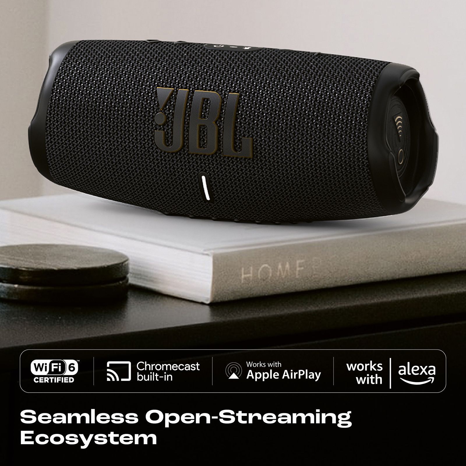 JBL Charge 5 Wi-Fi 30W Portable Bluetooth Speaker (IP67 Water Proof, 20 Hours Playback Time, Black)_17