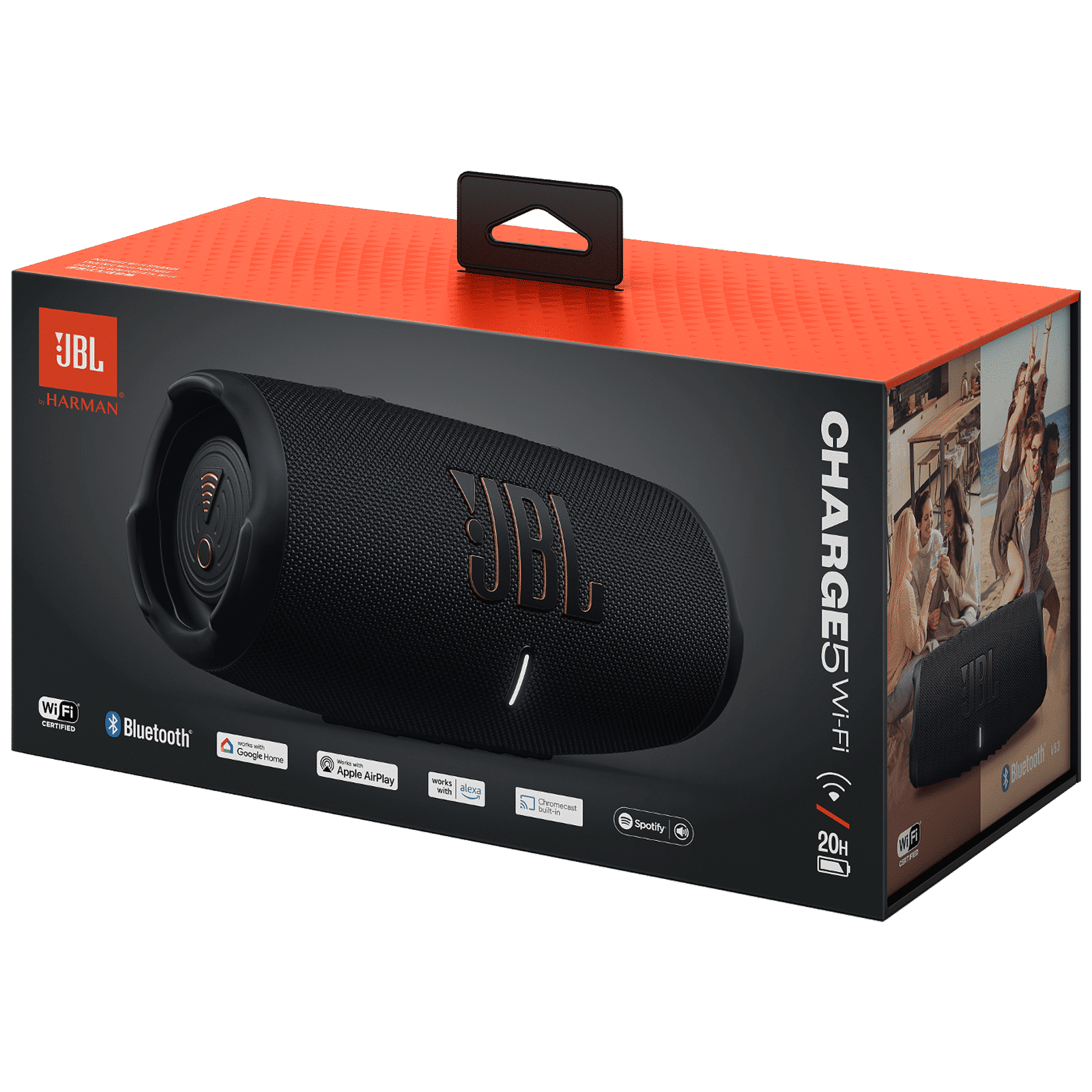 JBL Charge 5 Wi-Fi 30W Portable Bluetooth Speaker (IP67 Water Proof, 20 Hours Playback Time, Black)_7