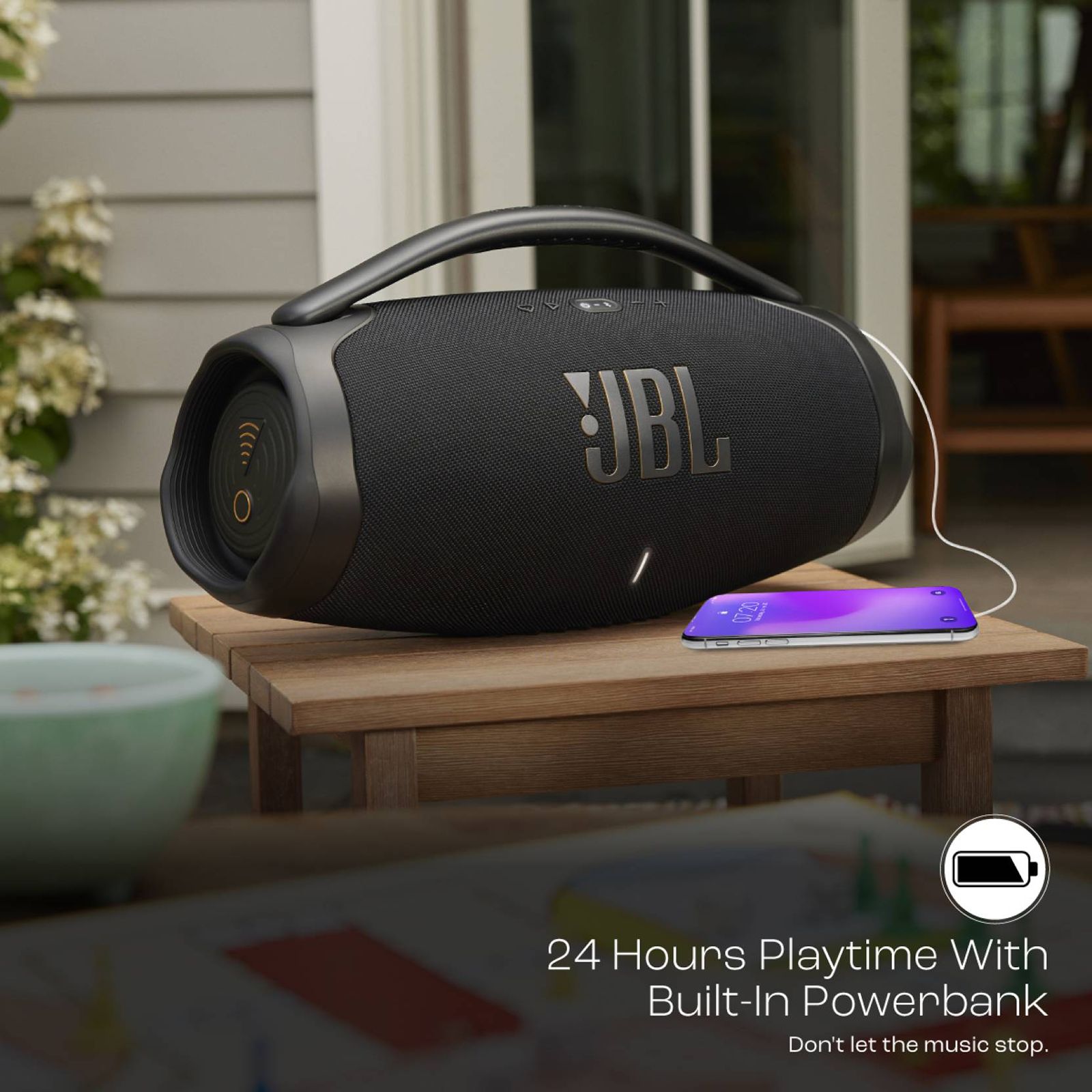 JBL Boombox 3 200W Portable Bluetooth Speaker (IP67 Waterproof, 3D Dolby Atmos, Black)_16
