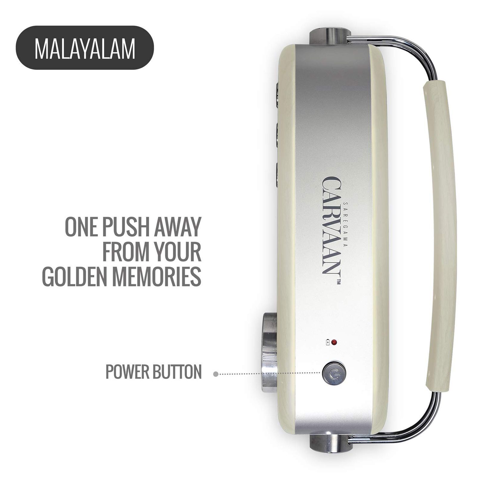 SAREGAMA Carvaan 6W Malayalam Portable Bluetooth Speaker (5000 Evergreen Songs, 2.0 Channel, Porcelain White)_8