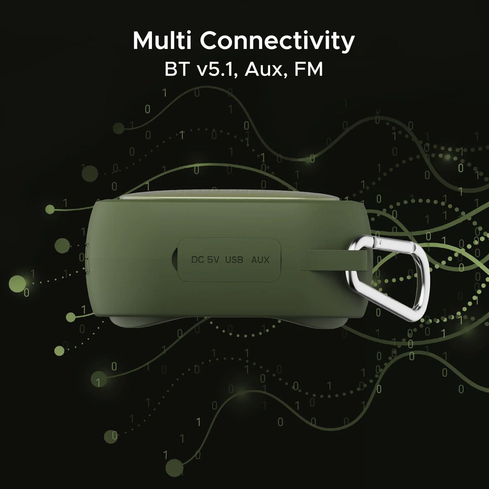 boAt Stone 200 Pro 8W Portable Bluetooth Speaker (IPX6 Water Resistant, Inner Magnet Driver, Mono Channel, Combat Green) boAt Stone 200 Pro 8W Portable Bluetooth Speaker (IPX6 Water Resistant, Inner Magnet Driver, Mono Channel, Combat Green)_4