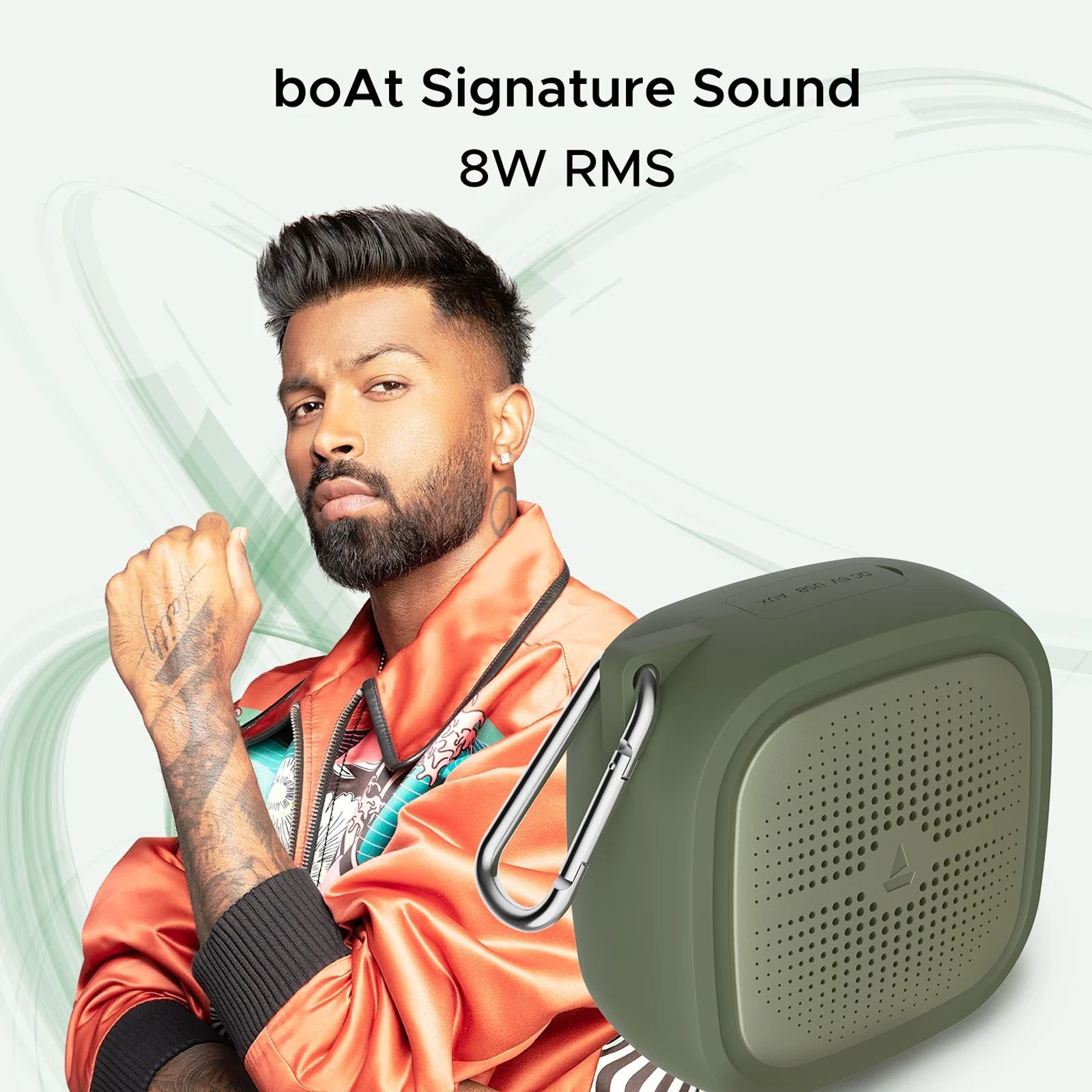 boAt Stone 200 Pro 8W Portable Bluetooth Speaker (IPX6 Water Resistant, Inner Magnet Driver, Mono Channel, Combat Green) boAt Stone 200 Pro 8W Portable Bluetooth Speaker (IPX6 Water Resistant, Inner Magnet Driver, Mono Channel, Combat Green)_7