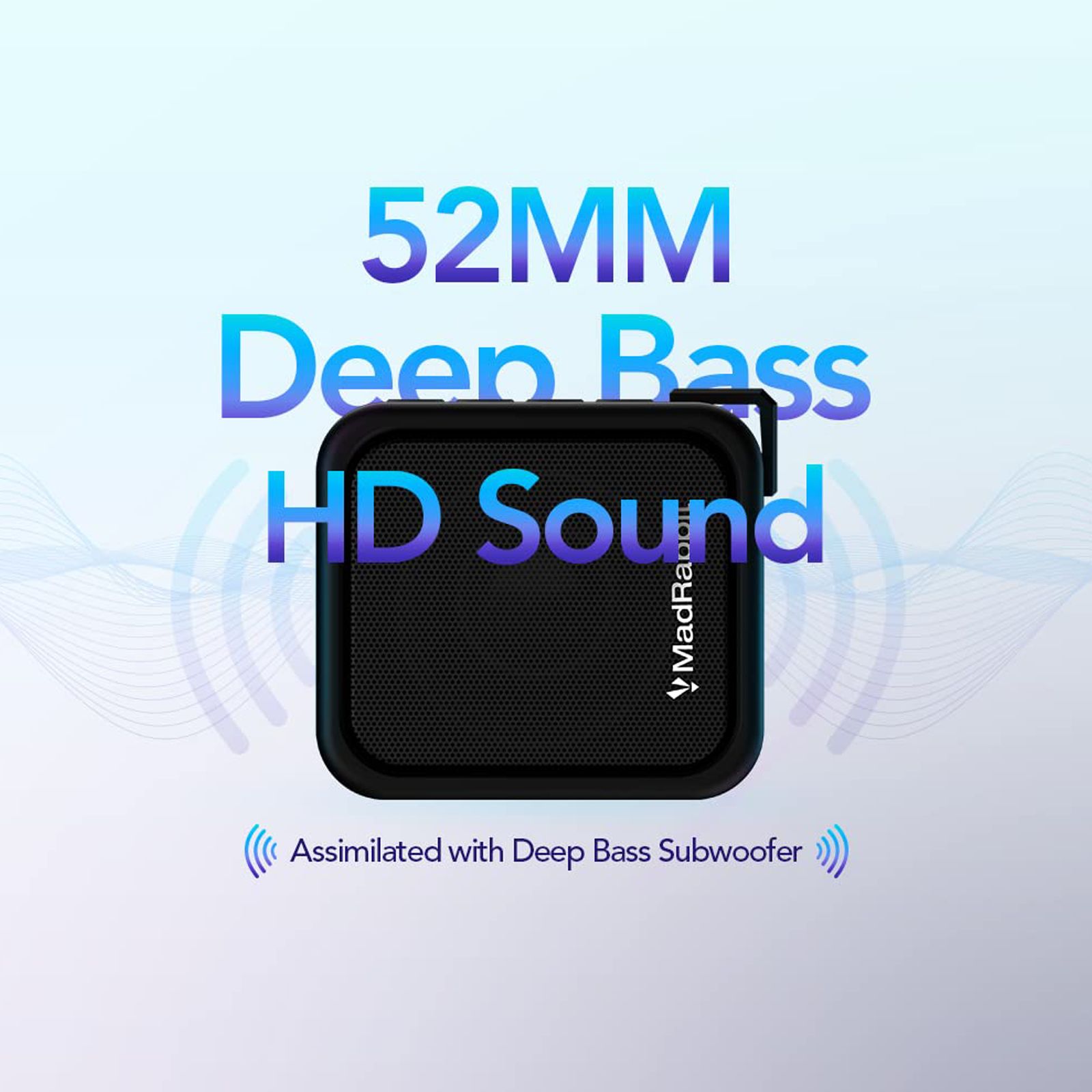 MadRabbit Sound Rock 5W Portable Bluetooth Speaker (IP47 Water Resistant, Low Latency, Mono Channel, Black)_13