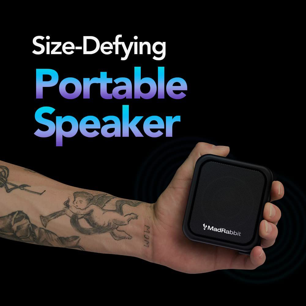 MadRabbit Sound Rock 5W Portable Bluetooth Speaker (IP47 Water Resistant, Low Latency, Mono Channel, Black)_10
