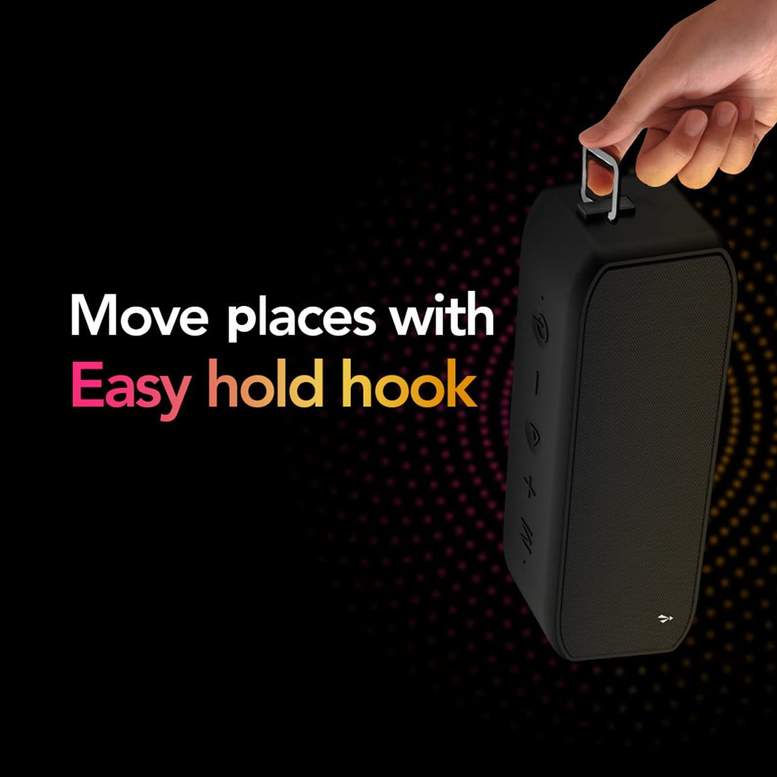 MadRabbit Sound Block 20W Portable Bluetooth Speaker (IP47 Water Resistant, Deep Bass HD Sound, 2.1 Channel, Black)_6