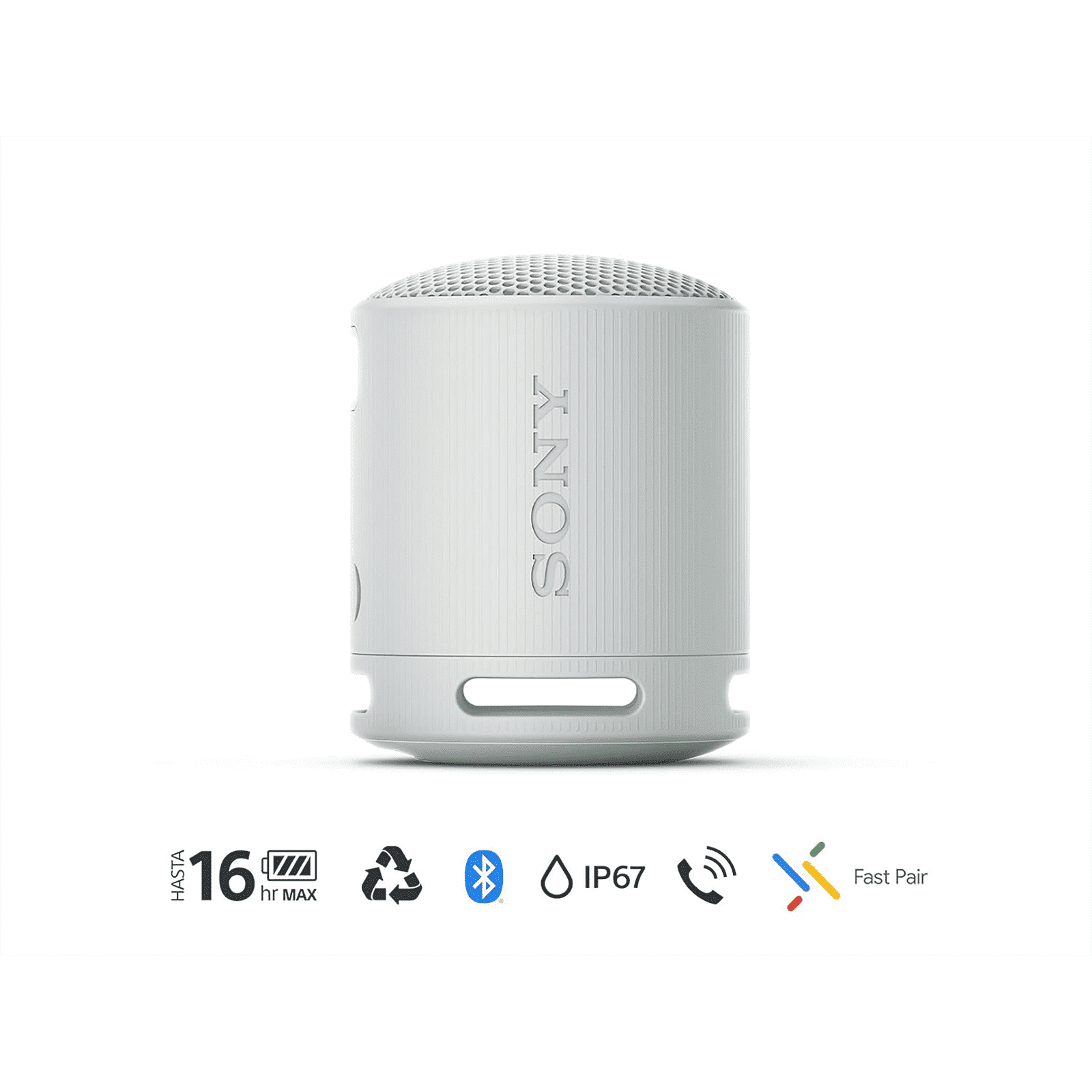 SONY SRS-XB100 2.5W Portable Bluetooth Speaker (IP67 Waterproof, 1.0 Channel, Light Grey)_10